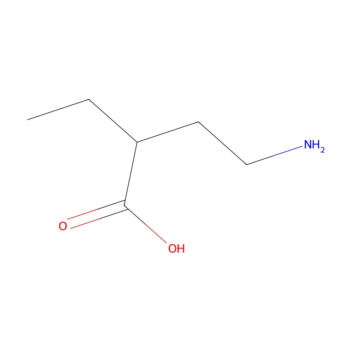 4-Amino-2-ethylbutanoic acid molecular structure, CAS 370078-12-9