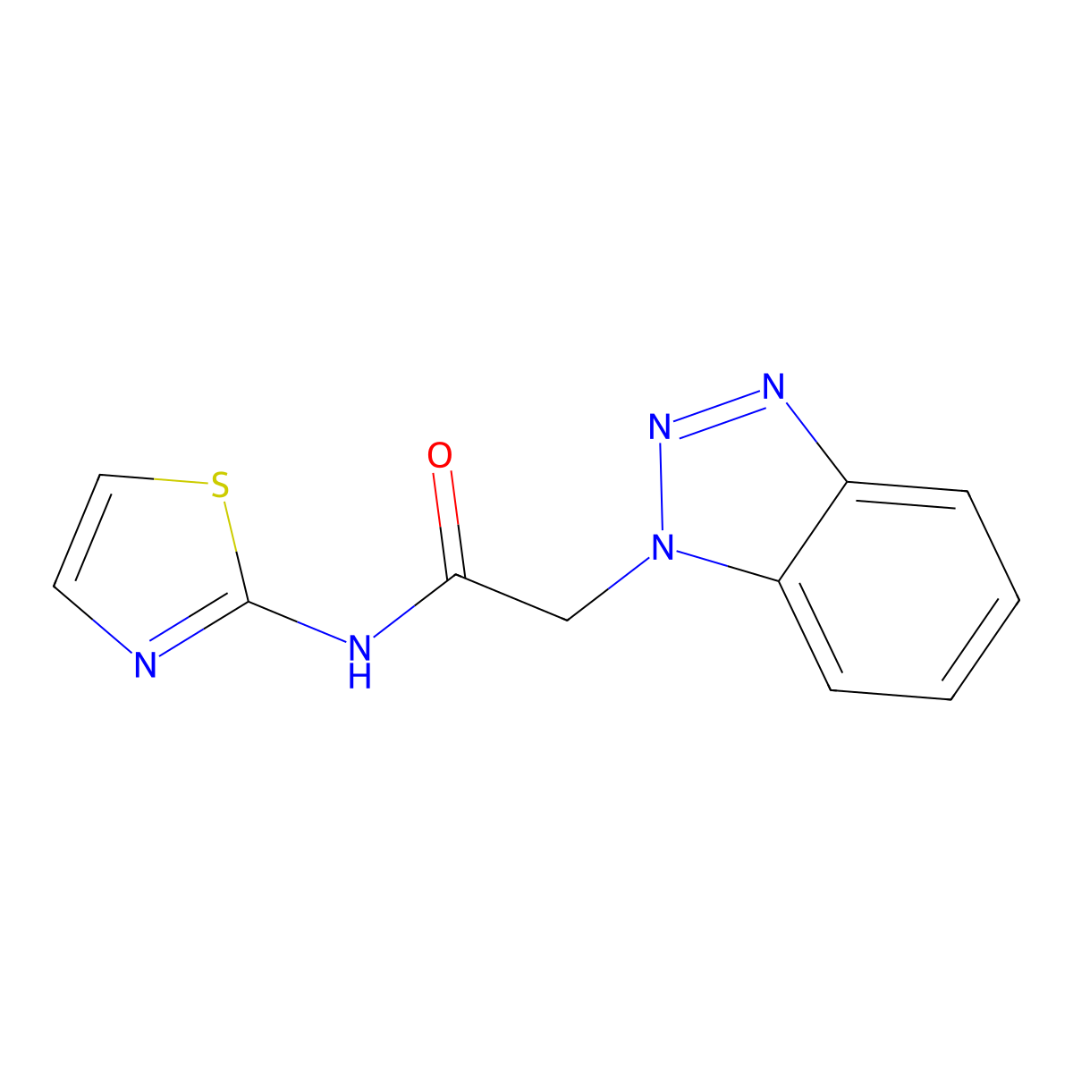 2-(1H-benzo[d][1,2,3]triazol-1-yl)-N-(thiazol-2-yl)acetamide molecular structure, CAS 370078-47-0