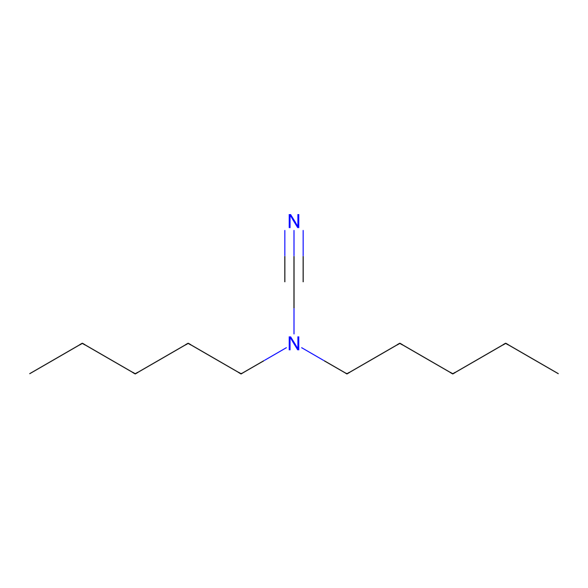 Cyanamide, N,N-dipentyl- molecular structure, CAS 37008-82-5
