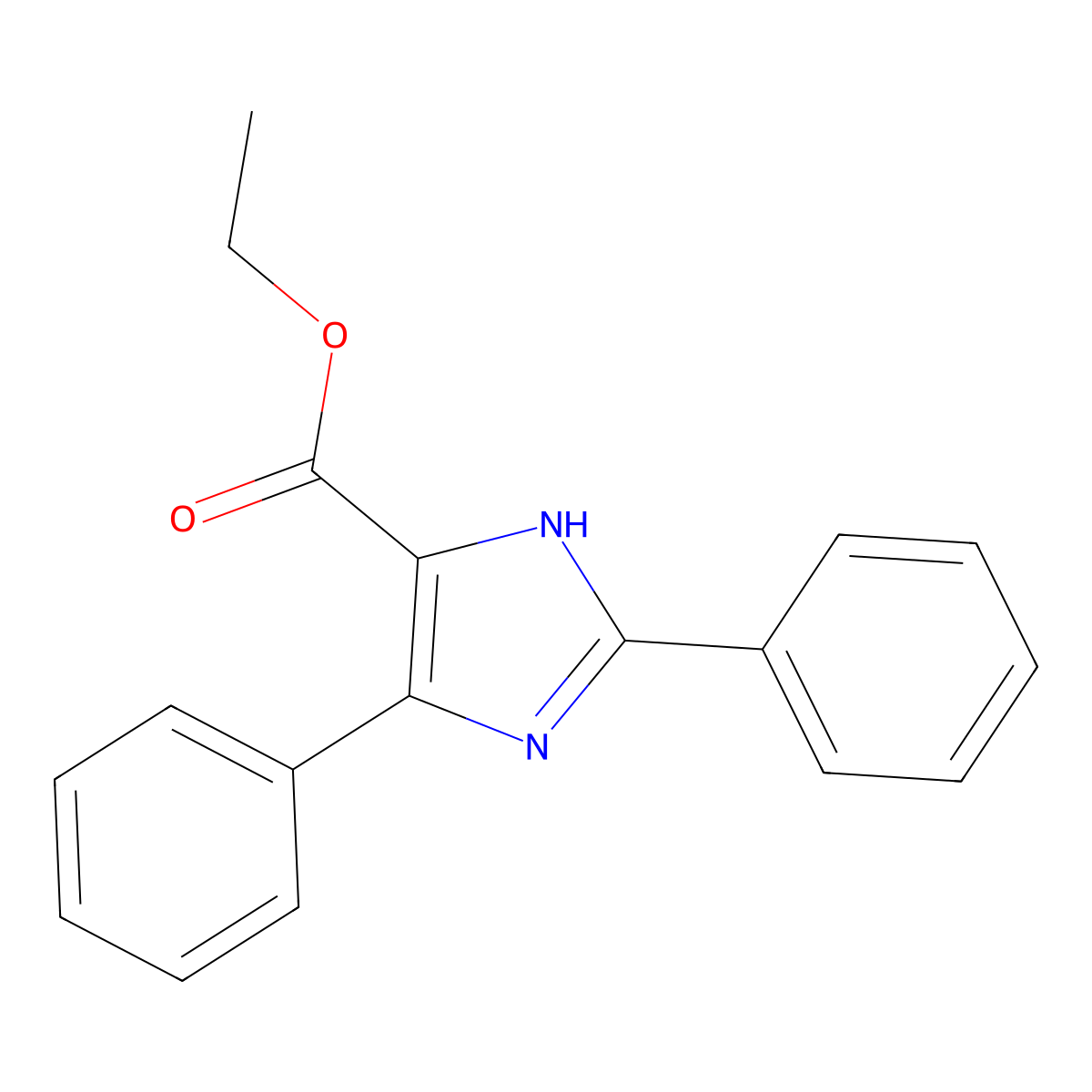 Ethyl 2,4-diphenyl-1H-imidazole-5-carboxylate molecular structure, CAS 37009-52-2
