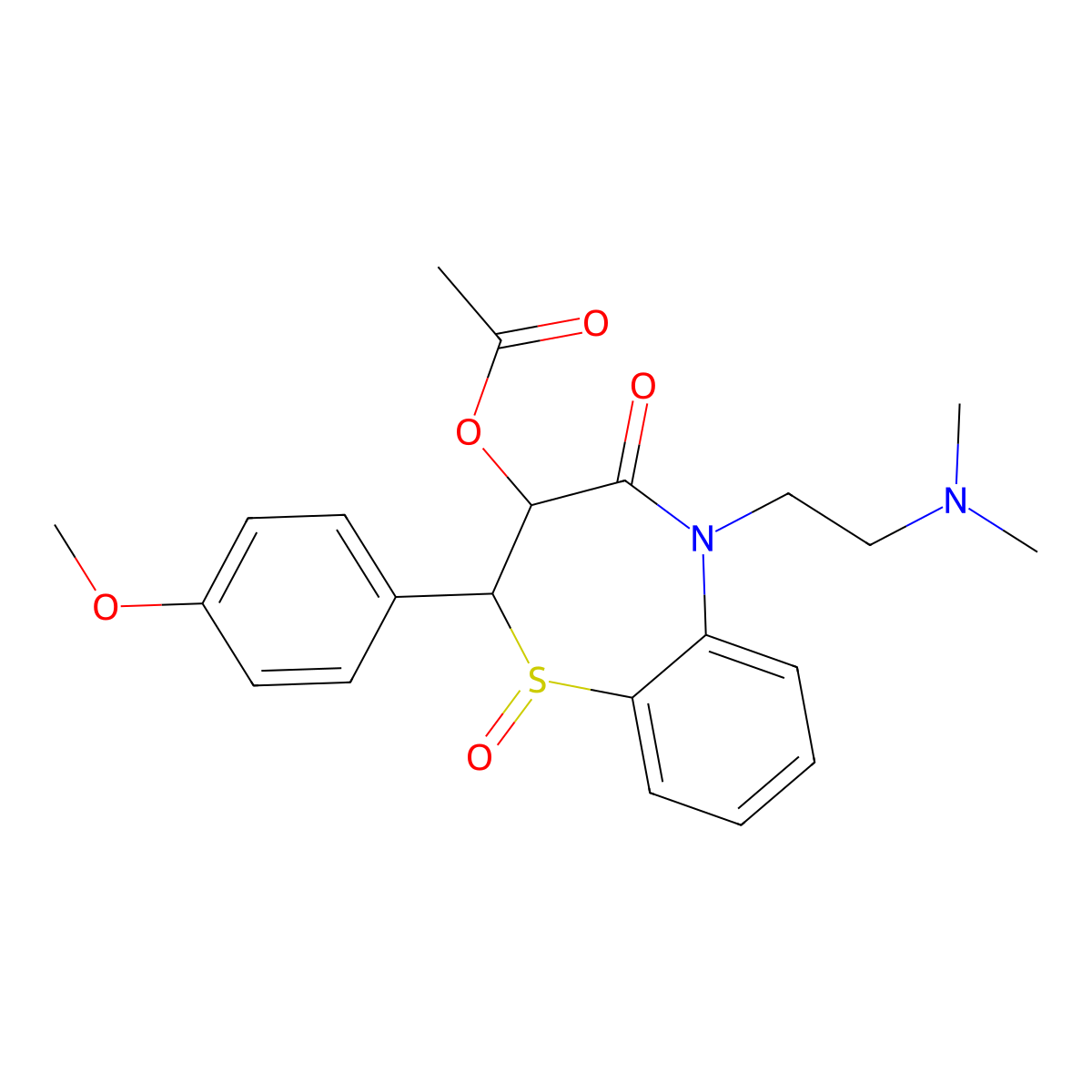 Diltiazem sulfoxide molecular structure, CAS 370094-12-5