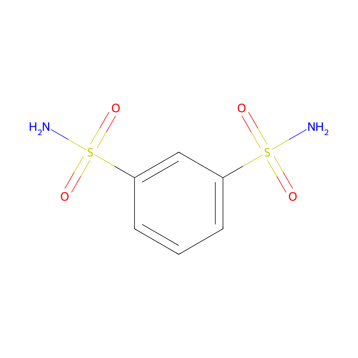 1,3-Benzenedisulfonamide molecular structure, CAS 3701-01-7