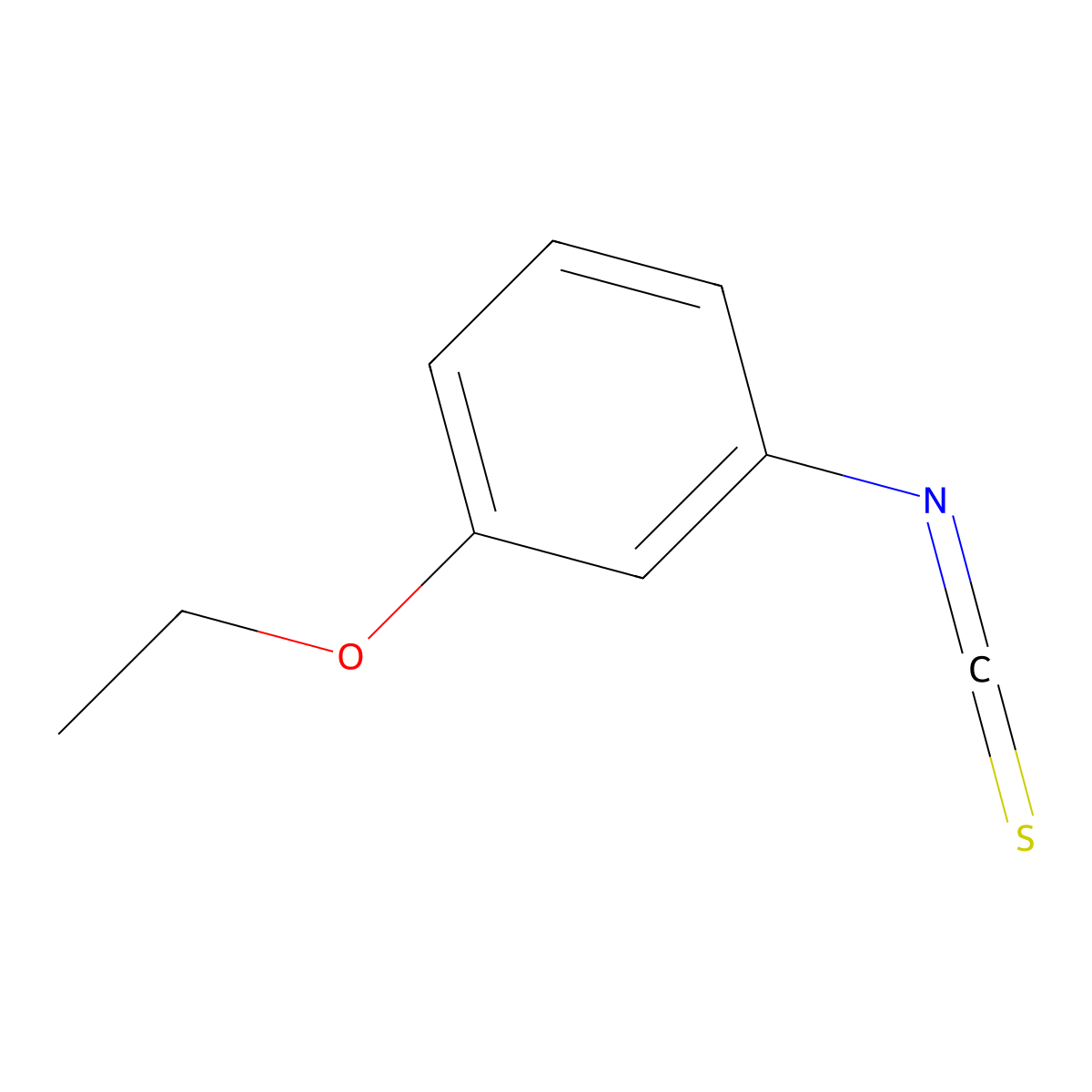 1-Ethoxy-3-isothiocyanatobenzene molecular structure, CAS 3701-44-8