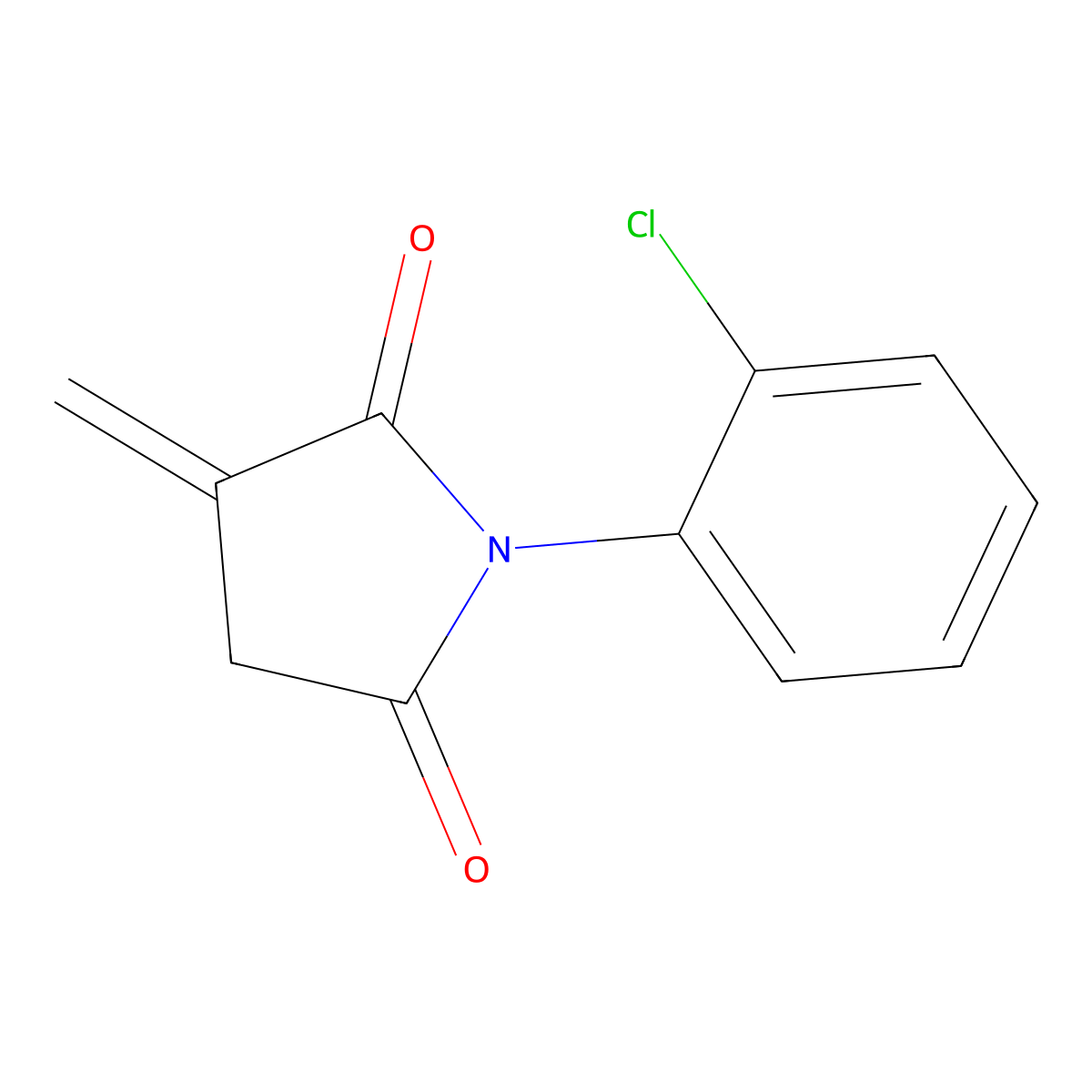 1-(2-Chlorophenyl)-3-methylidenepyrrolidine-2,5-dione molecular structure, CAS 37010-60-9