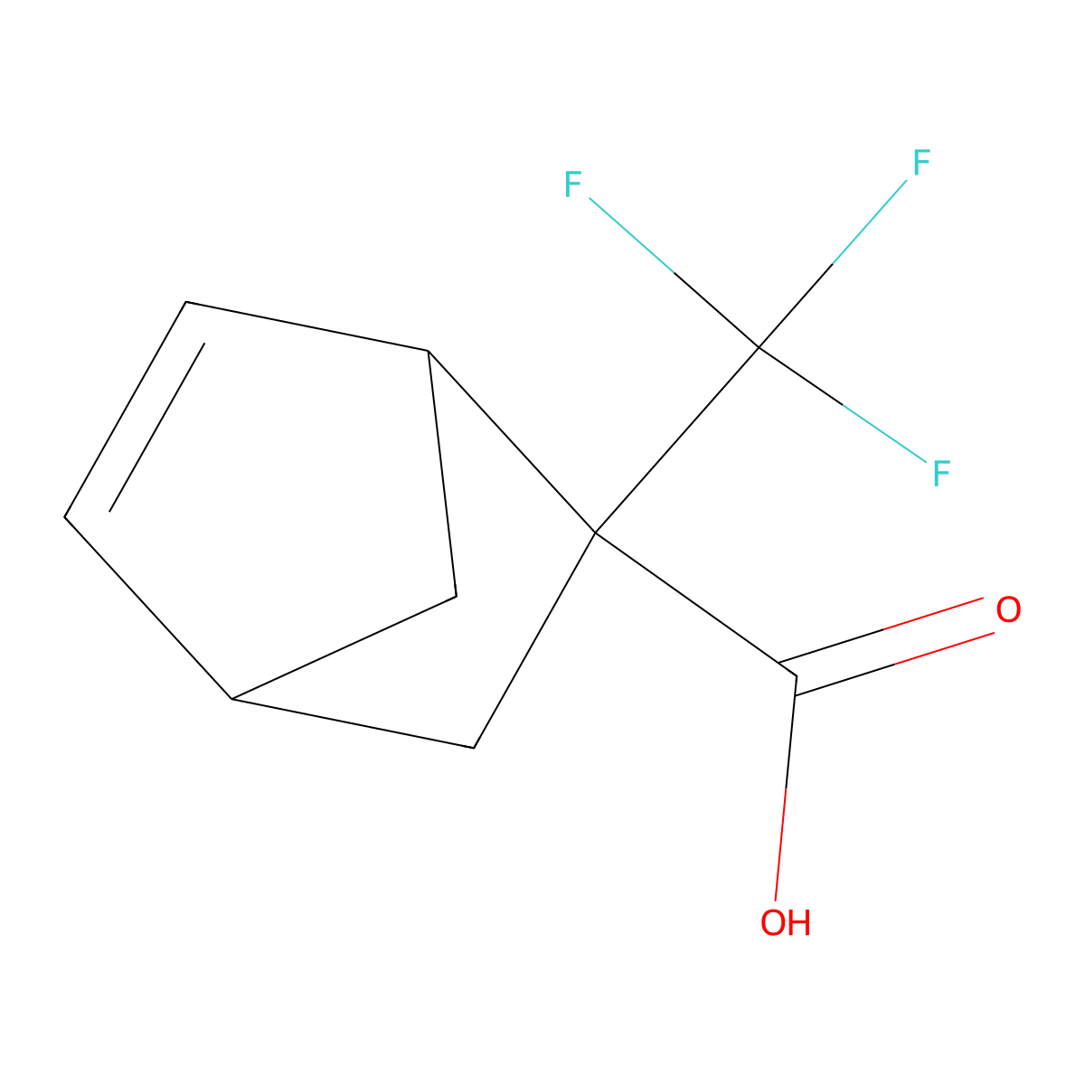 2-(Trifluoromethyl)bicyclo[2.2.1]hept-5-ene-2-carboxylic acid molecular structure, CAS 370102-78-6