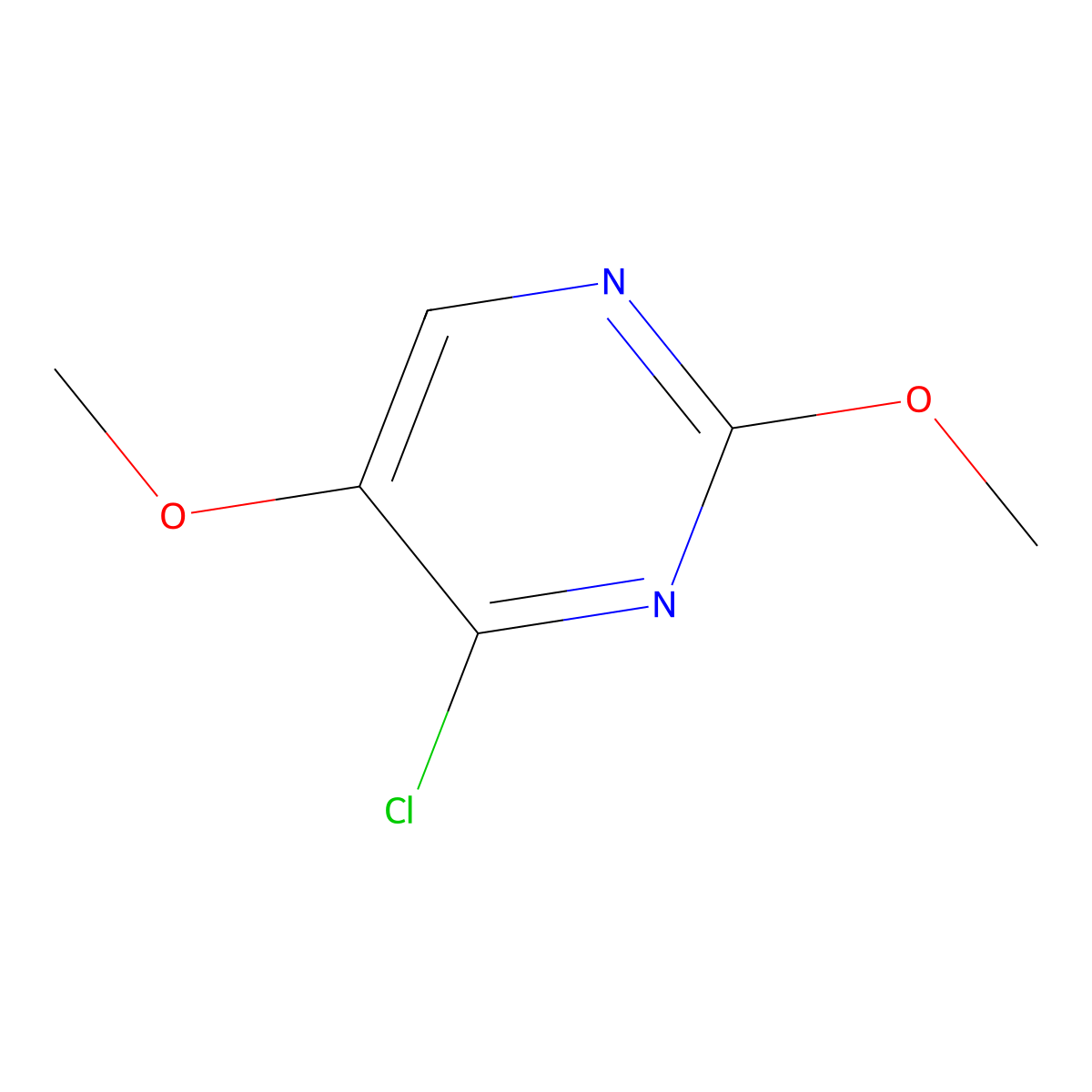 4-Chloro-2,5-dimethoxypyrimidine molecular structure, CAS 370103-25-6
