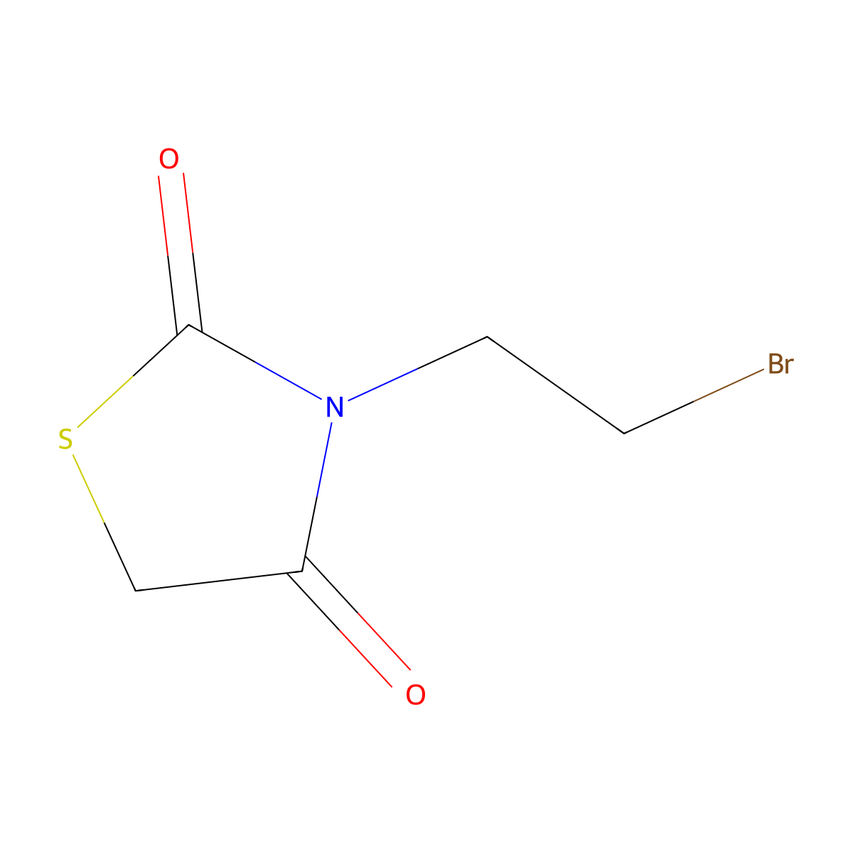 3-(2-Bromoethyl)thiazolidine-2,4-dione molecular structure, CAS 37014-27-0