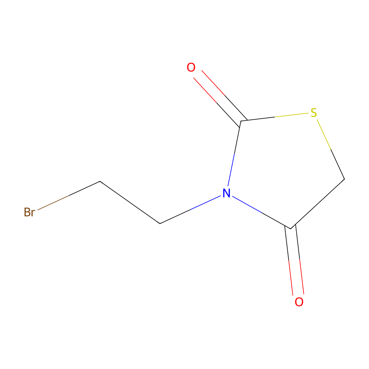 3-(2-Bromoethyl)thiazolidine-2,4-dione molecular structure, CAS 37014-27-0