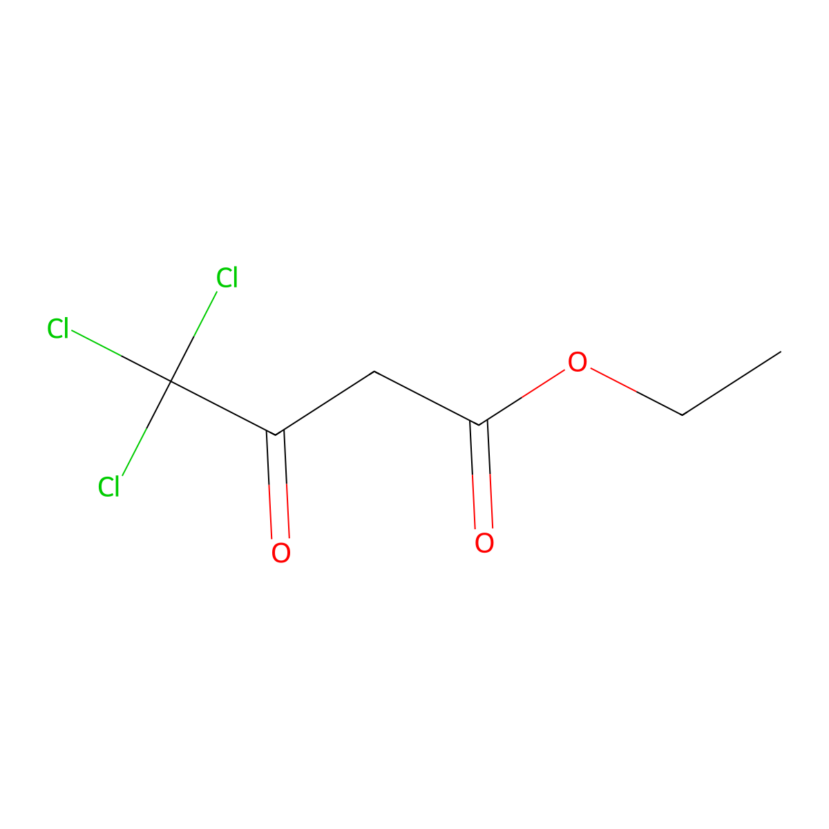Ethyl 4,4,4-trichloro-3-oxobutyrate molecular structure, CAS 3702-98-5