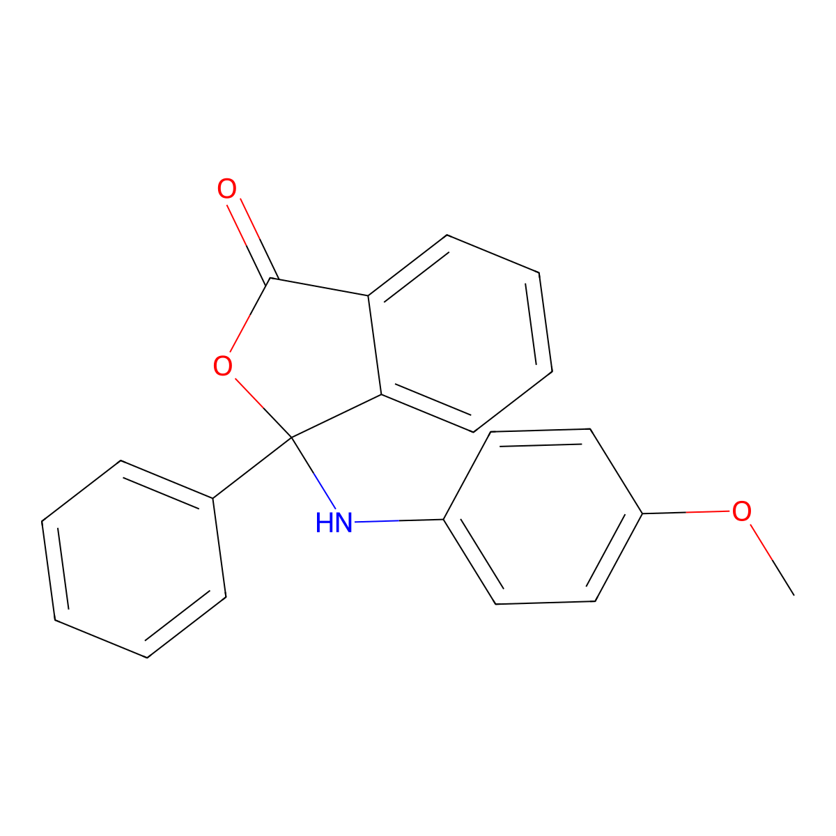 3-(4-Methoxyanilino)-3-phenyl-2-benzofuran-1-one molecular structure, CAS 37020-02-3