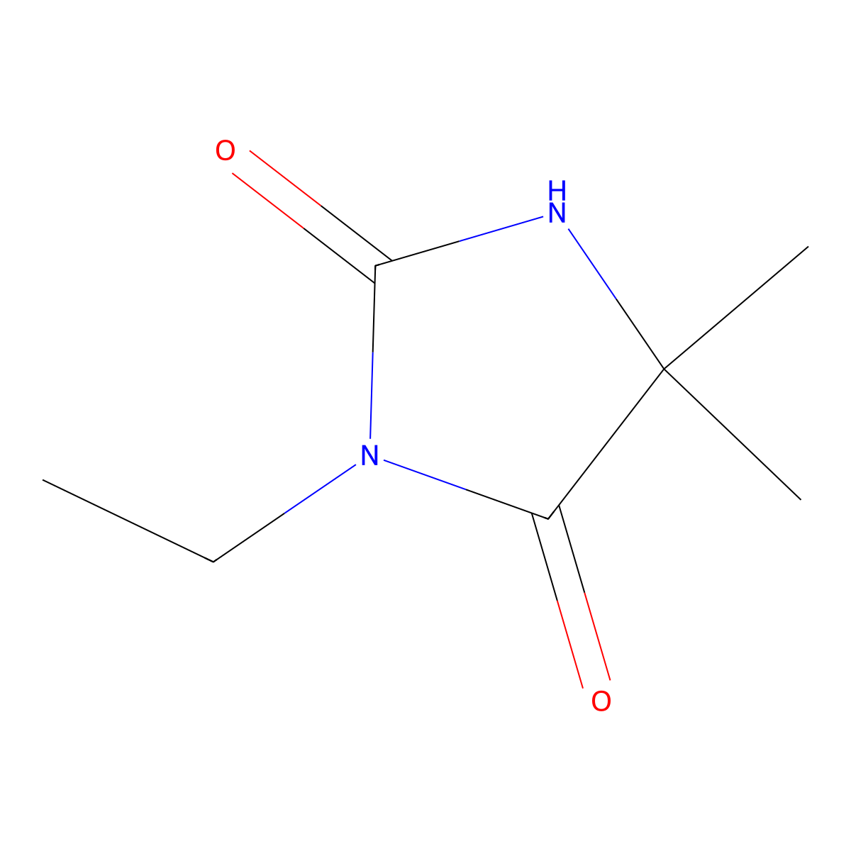 3-Ethyl-5,5-dimethylimidazolidine-2,4-dione molecular structure, CAS 37021-15-1