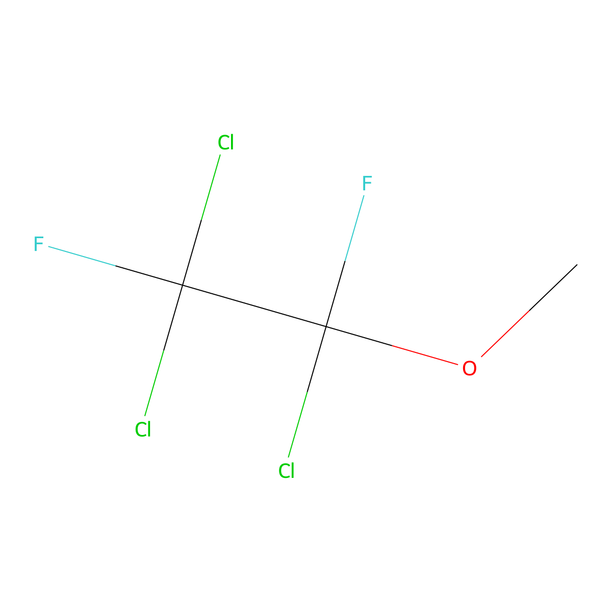 Methyl 1,2-difluoro-1,2,2-trichloroethyl ether molecular structure, CAS 37021-32-2