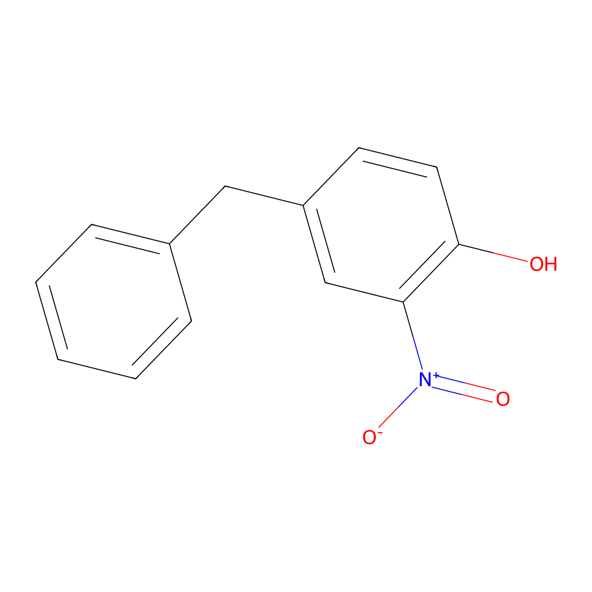 4-Benzyl-2-nitrophenol molecular structure, CAS 37021-63-9