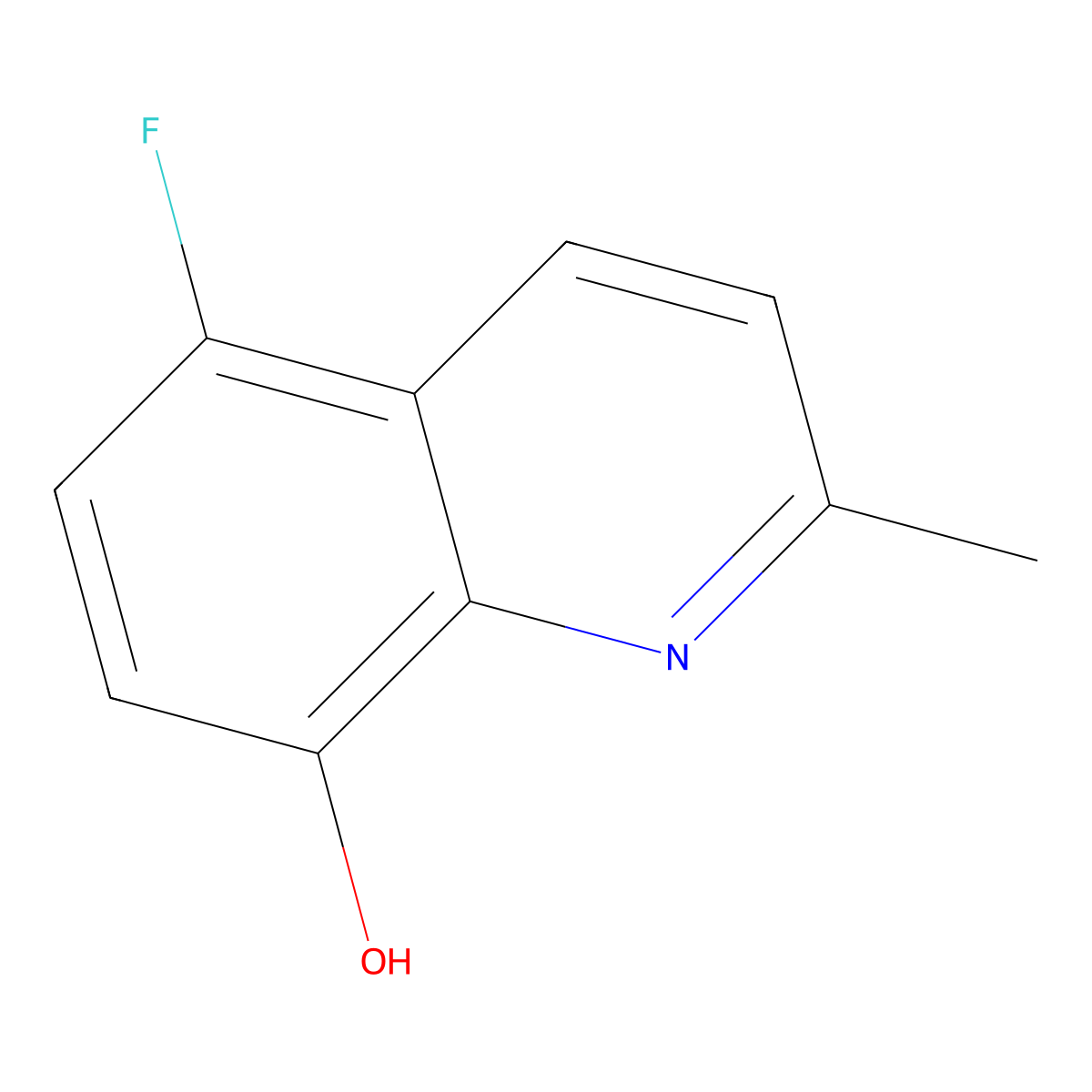 5-Fluoro-2-methylquinolin-8-ol molecular structure, CAS 37026-20-3