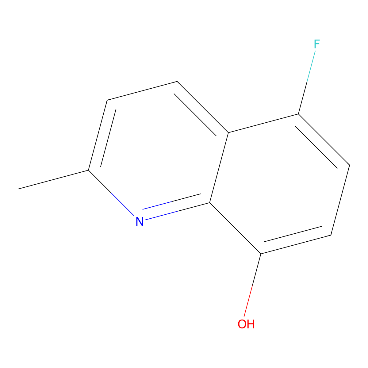 5-Fluoro-2-methylquinolin-8-ol molecular structure, CAS 37026-20-3