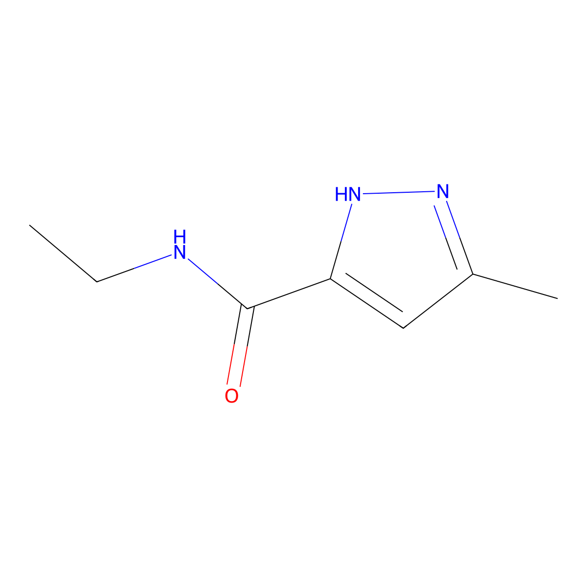 N-Ethyl-5-methyl-1H-pyrazole-3-carboxamide molecular structure, CAS 37027-00-2