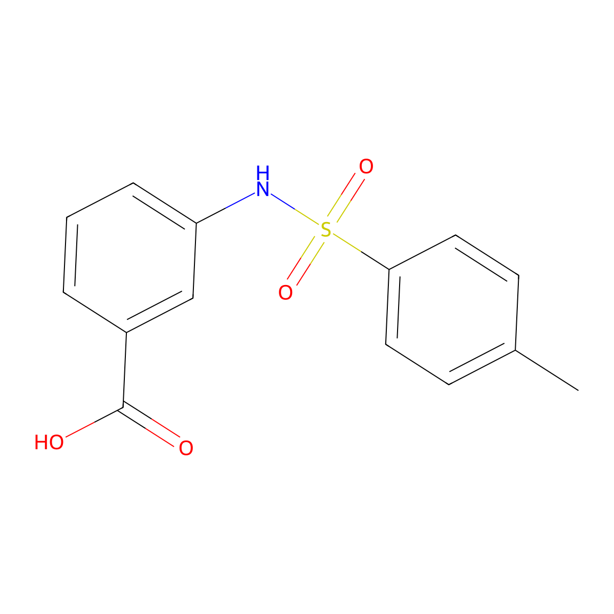3-{[(4-Methylphenyl)sulfonyl]amino}benzoic acid molecular structure, CAS 37028-84-5