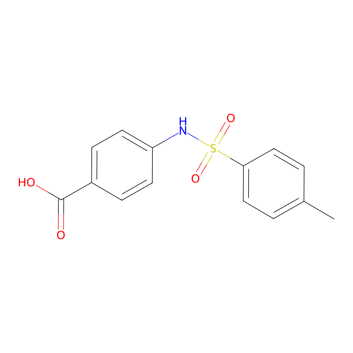4-[(4-Methylbenzene-1-sulfonyl)amino]benzoic acid molecular structure, CAS 37028-85-6
