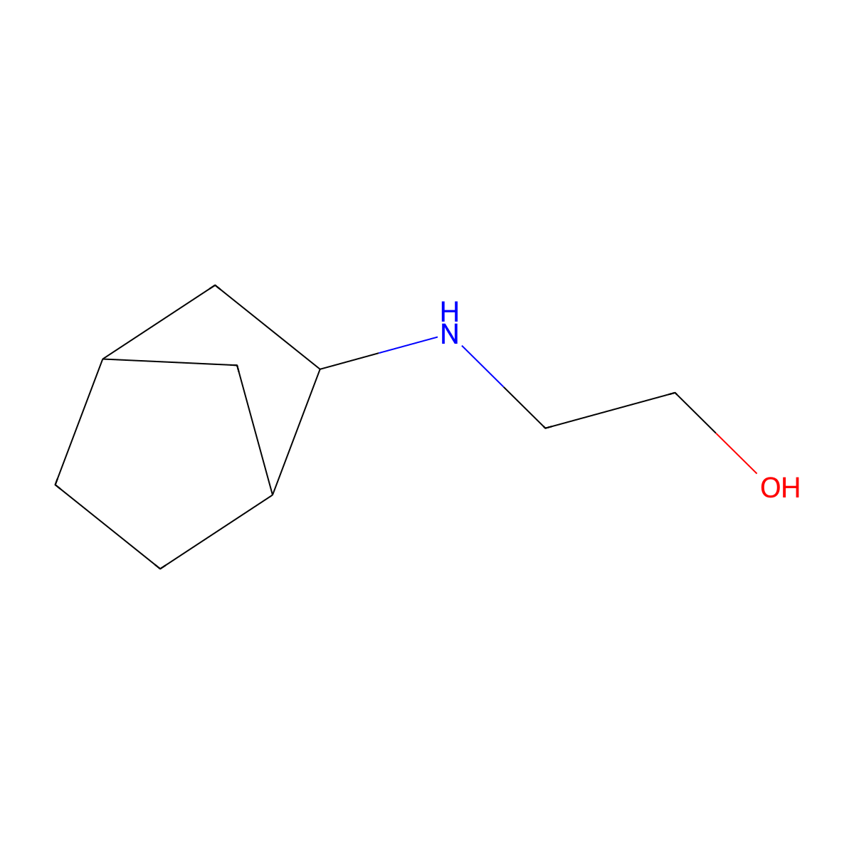 2-(Bicyclo[2.2.1]heptan-2-ylamino)ethanol molecular structure, CAS 37031-10-0