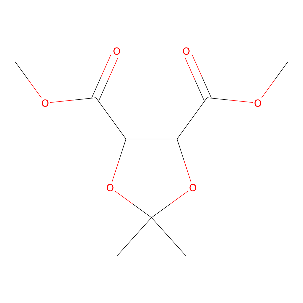 4,5-Dimethyl (4S,5S)-2,2-dimethyl-1,3-dioxolane-4,5-dicarboxylate molecular structure, CAS 37031-30-4