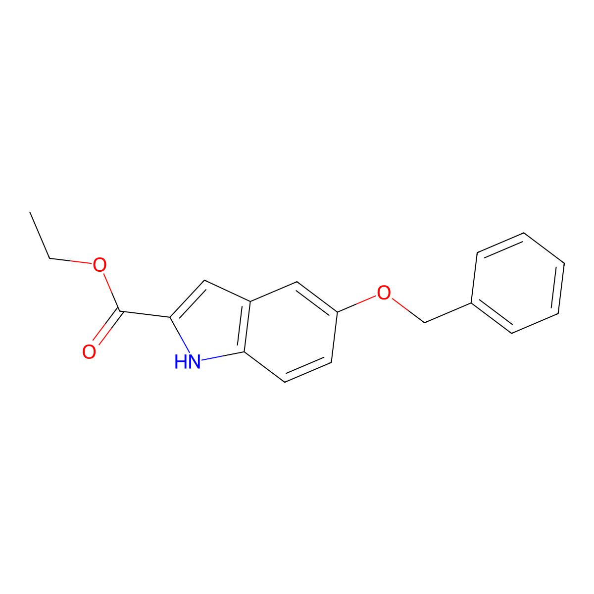 Ethyl 5-(phenylmethoxy)-1H-indole-2-carboxylate molecular structure, CAS 37033-95-7