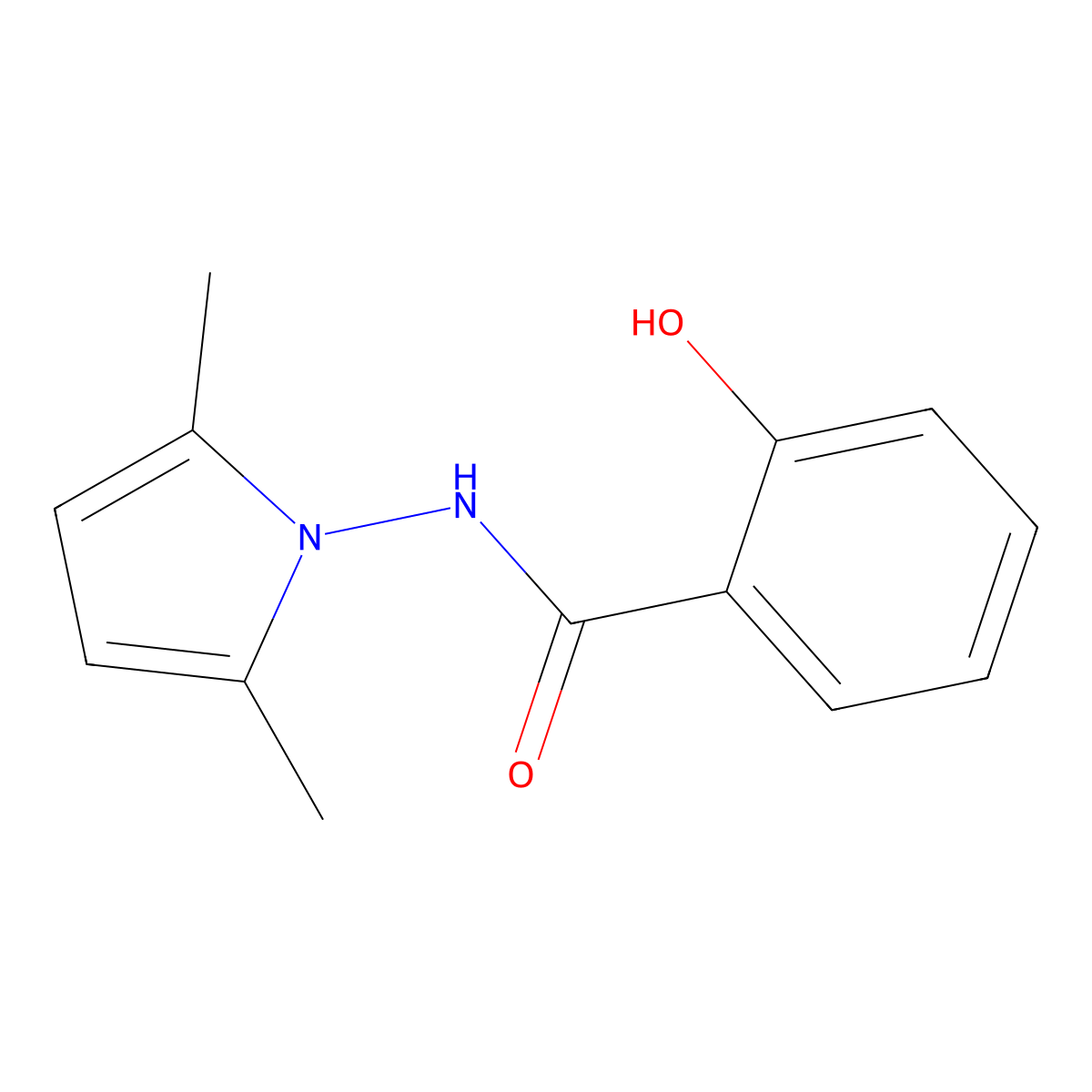 N-(2,5-dimethyl-1H-pyrrol-1-yl)-2-hydroxybenzamide molecular structure, CAS 37034-68-7