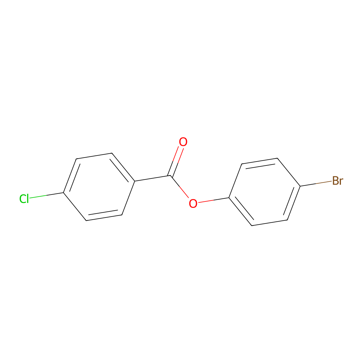 4-Bromophenyl 4-chlorobenzoate molecular structure, CAS 37038-56-5