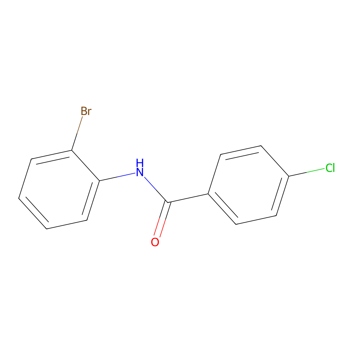 N-(2-bromophenyl)-4-chlorobenzamide molecular structure, CAS 37038-65-6