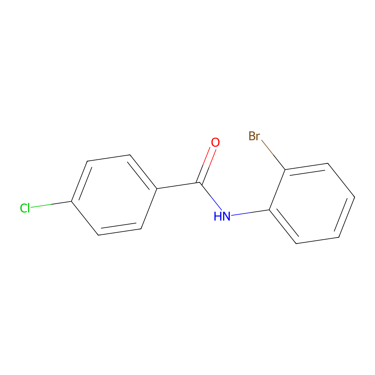 N-(2-bromophenyl)-4-chlorobenzamide molecular structure, CAS 37038-65-6