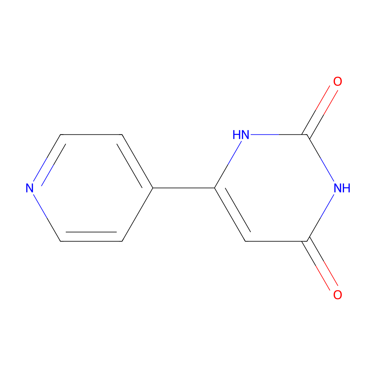 6-(pyridin-4-yl)pyrimidine-2,4(1H,3H)-dione molecular structure, CAS 37039-72-8