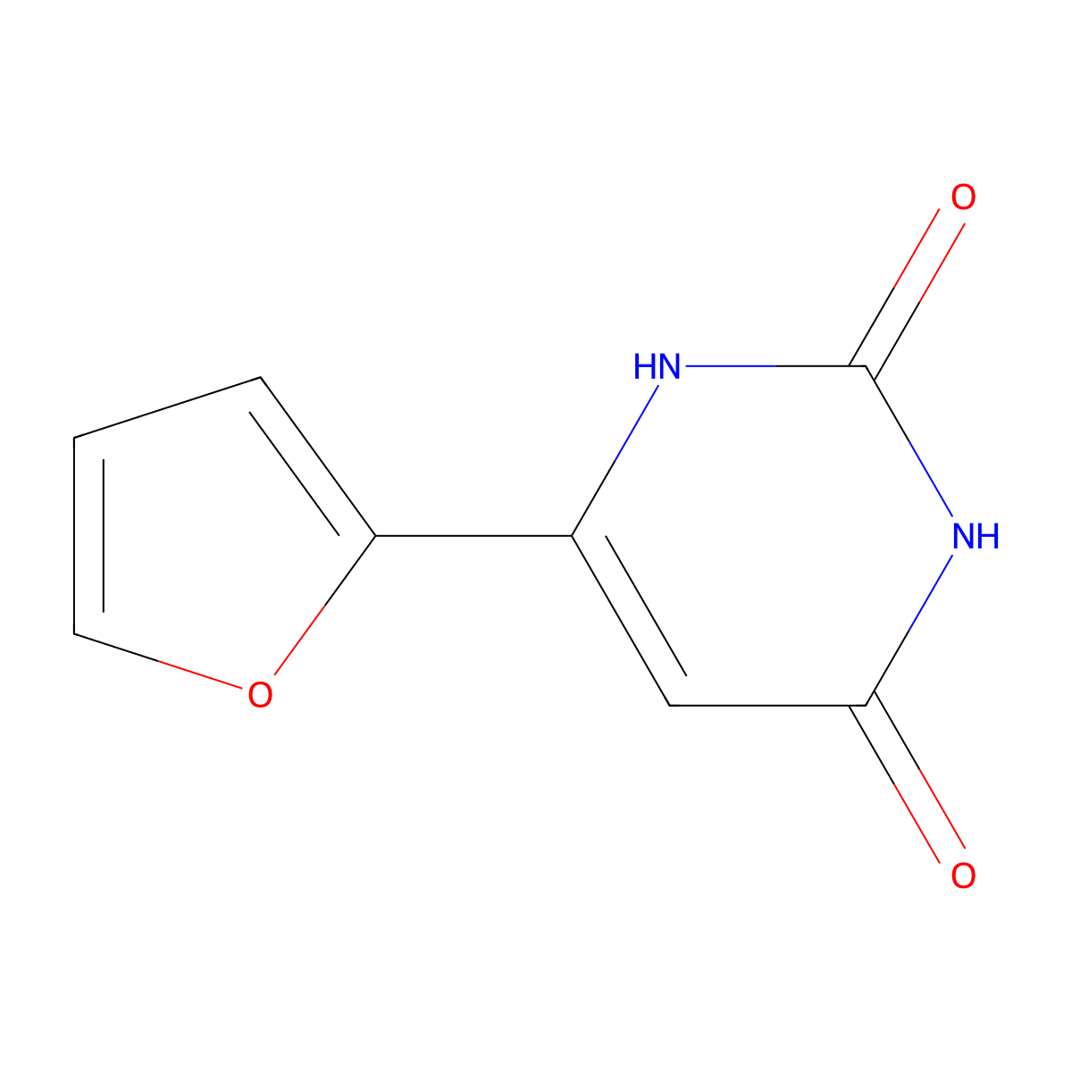 6-(furan-2-yl)pyrimidine-2,4(1H,3H)-dione molecular structure, CAS 37039-74-0