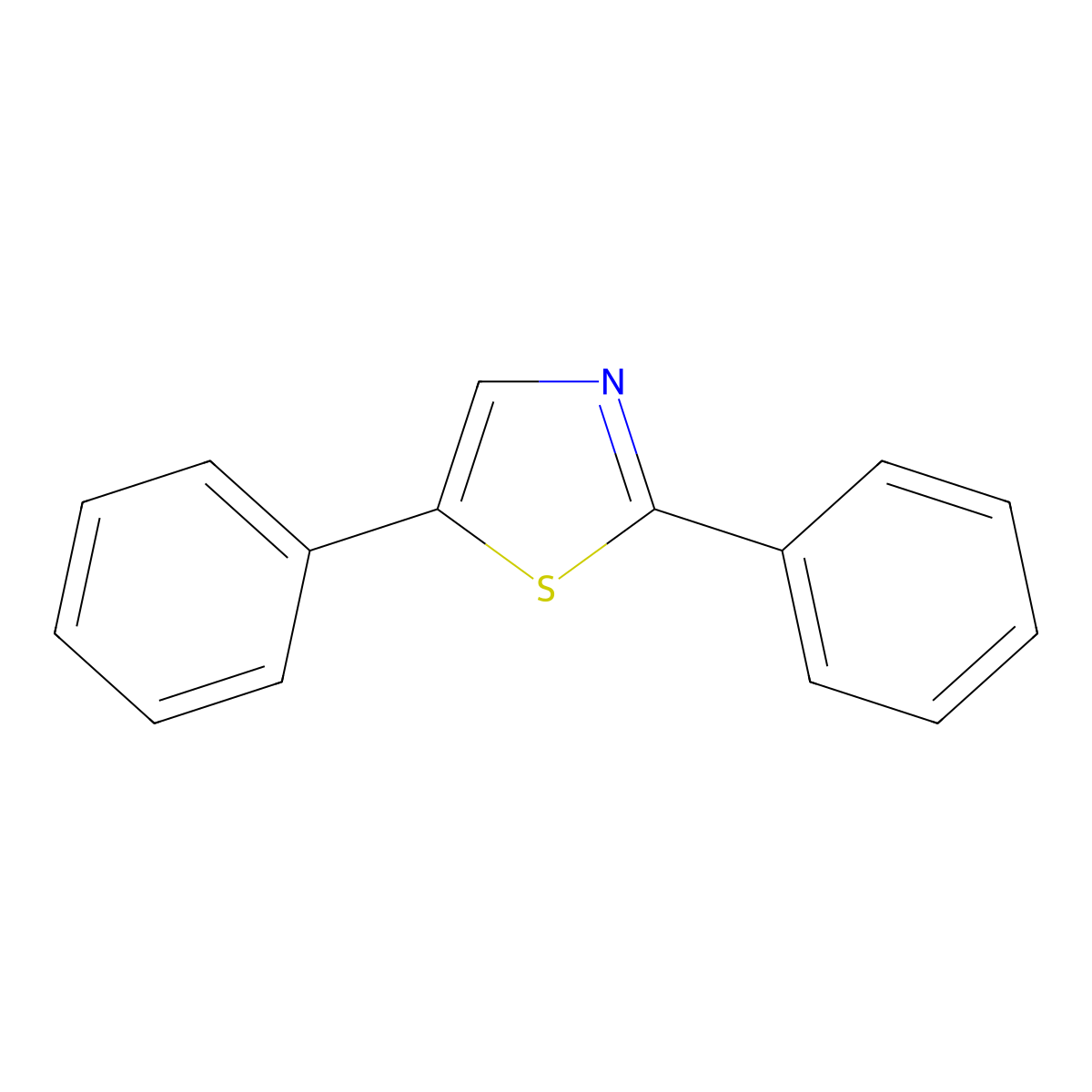 2,5-Diphenylthiazole molecular structure, CAS 3704-40-3