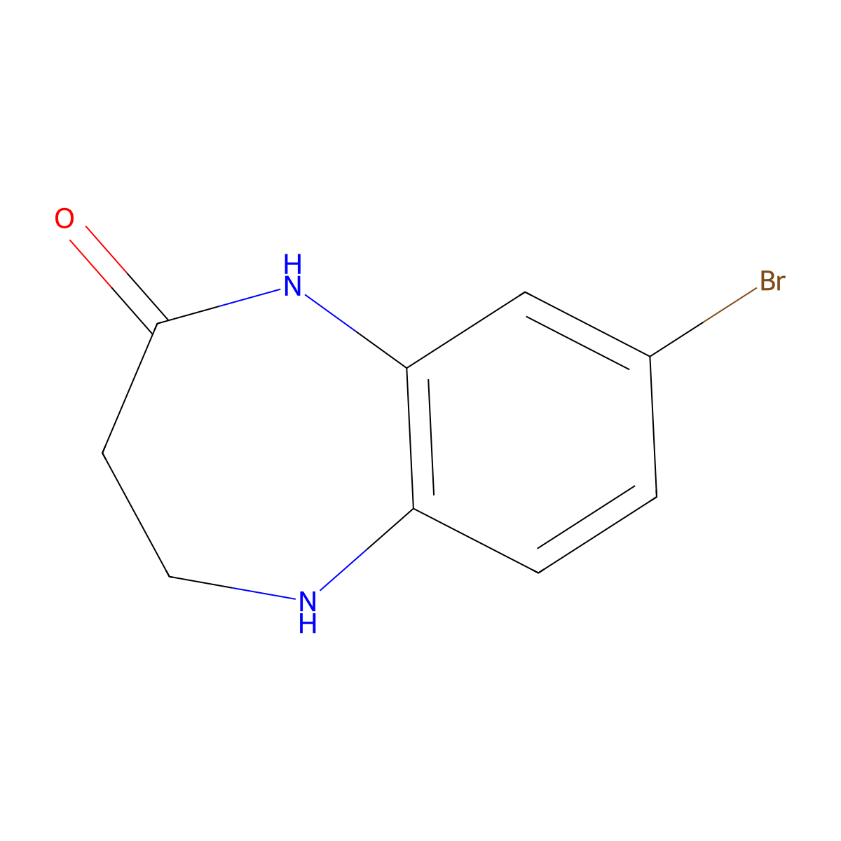 8-Bromo-4,5-dihydro-1H-benzo[b][1,4]diazepin-2(3H)-one molecular structure, CAS 37040-46-3