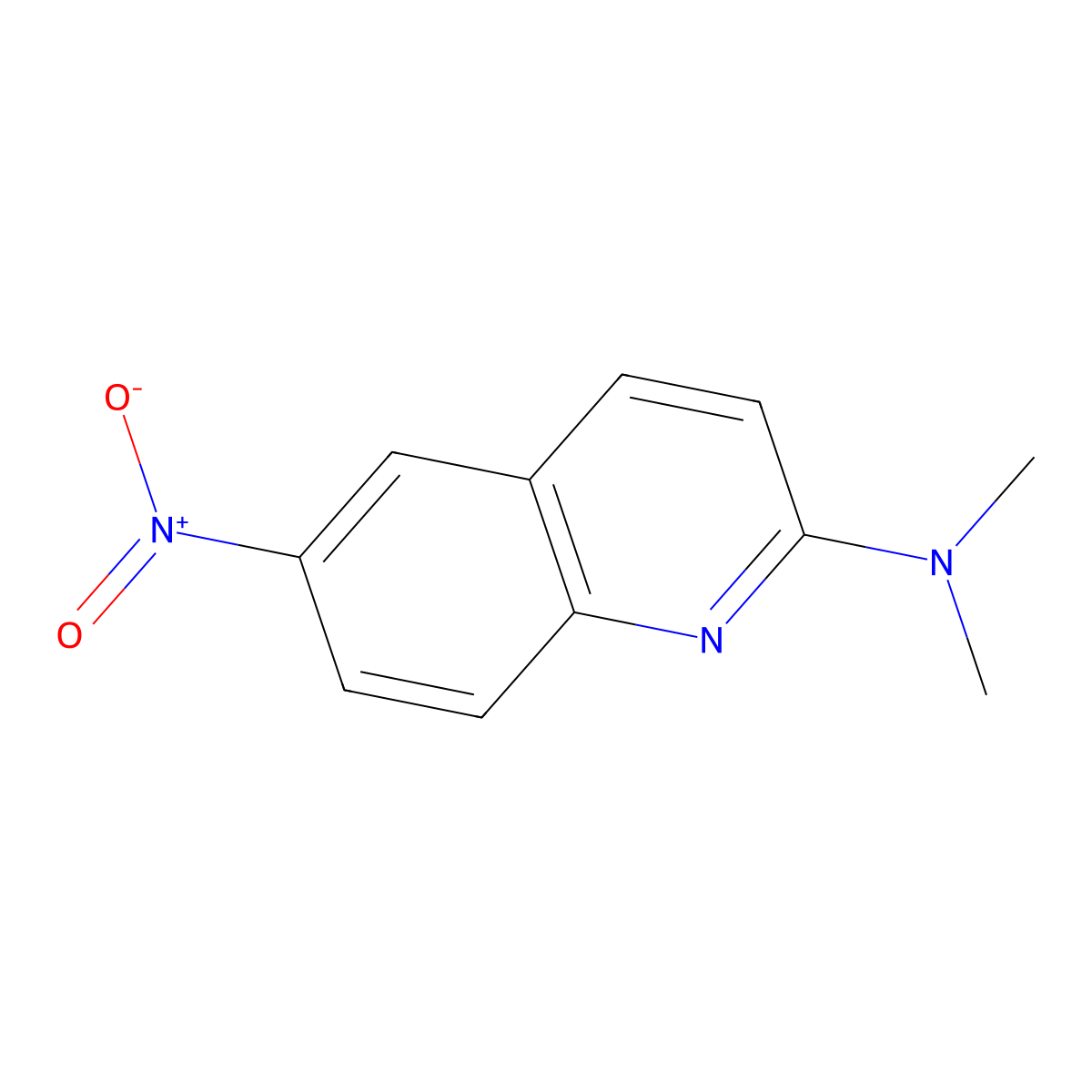 N,N-dimethyl-6-nitroquinolin-2-amine molecular structure, CAS 37041-42-2