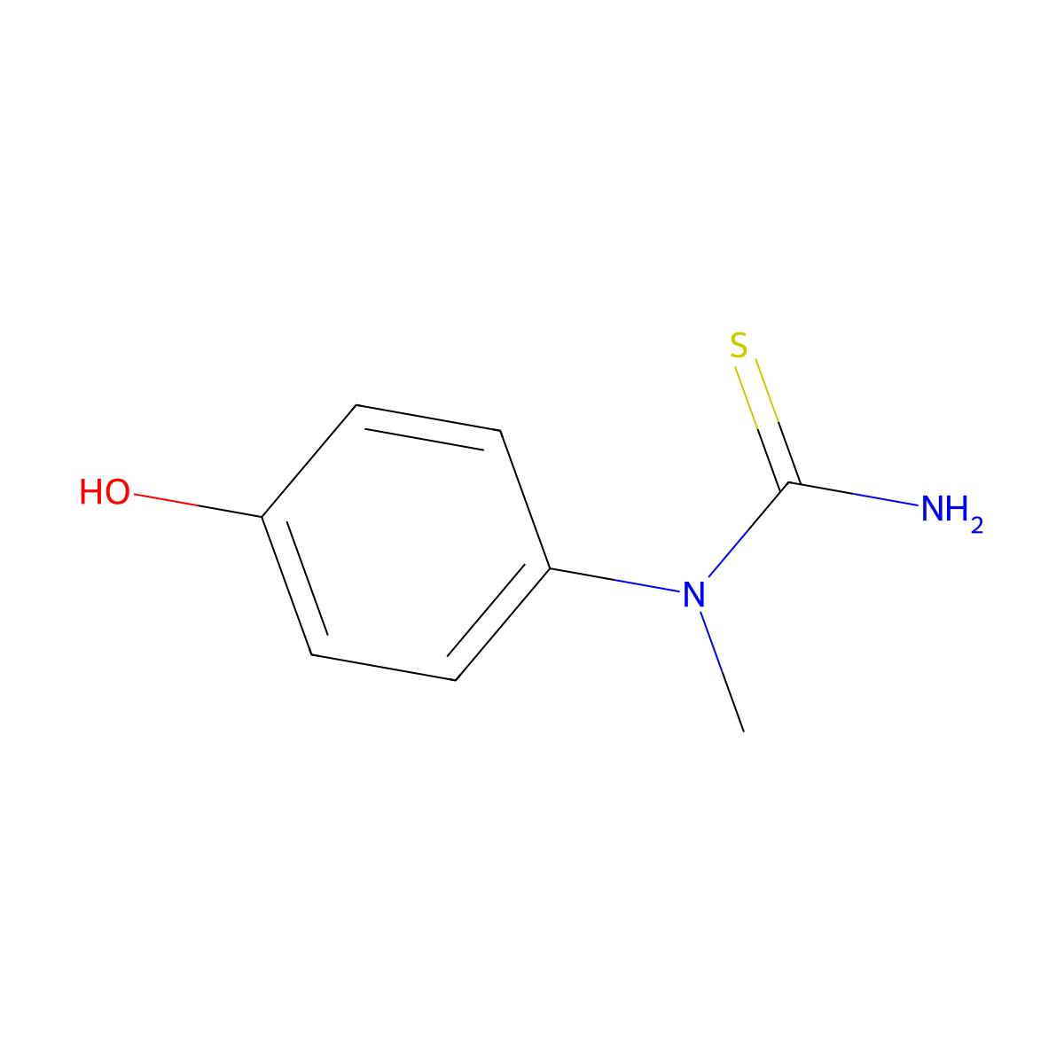 1-(4-Hydroxyphenyl)-1-methylthiourea molecular structure, CAS 37043-34-8