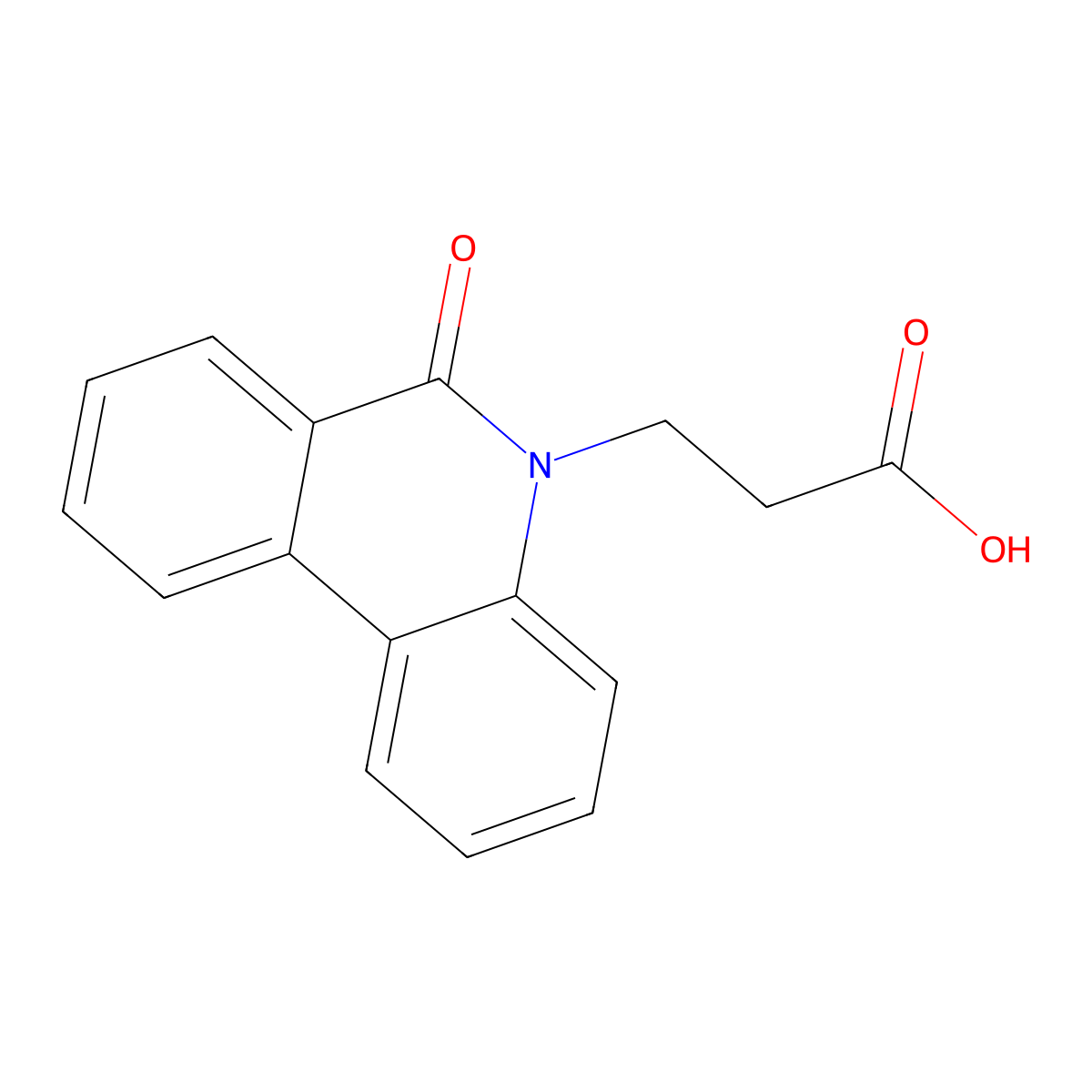 3-(6-oxophenanthridin-5(6H)-yl)propanoic acid molecular structure, CAS 37046-33-6
