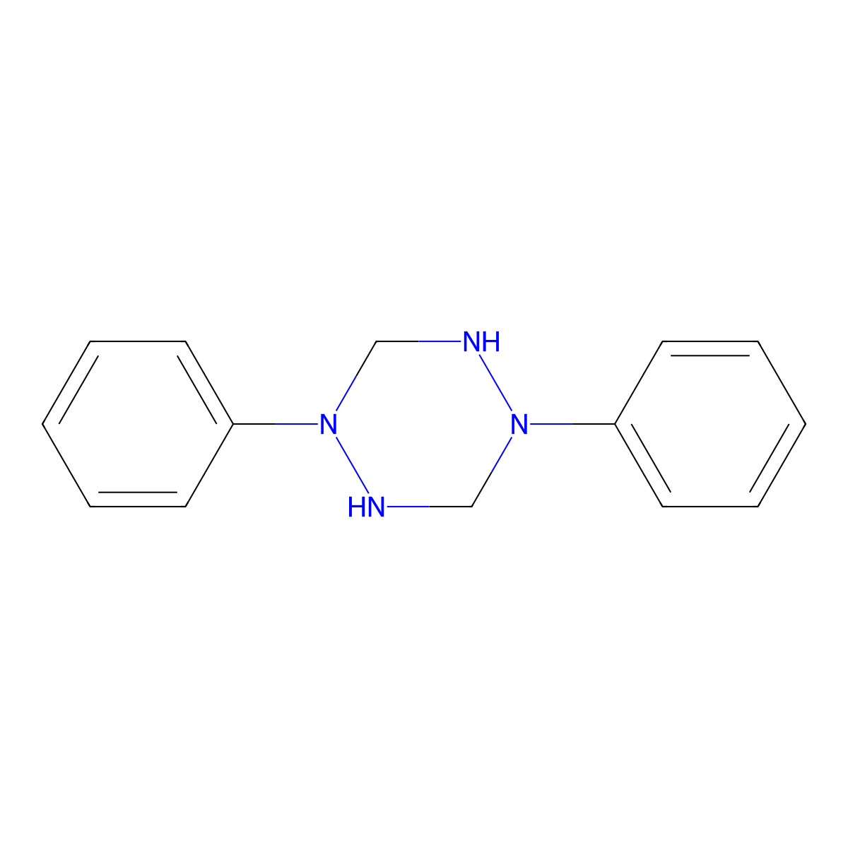 1,4-Diphenyl-1,2,4,5-tetrazinane molecular structure, CAS 37046-82-5