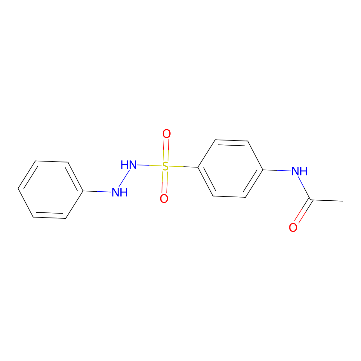 N-[4-(anilinosulfamoyl)phenyl]acetamide molecular structure, CAS 37049-83-5