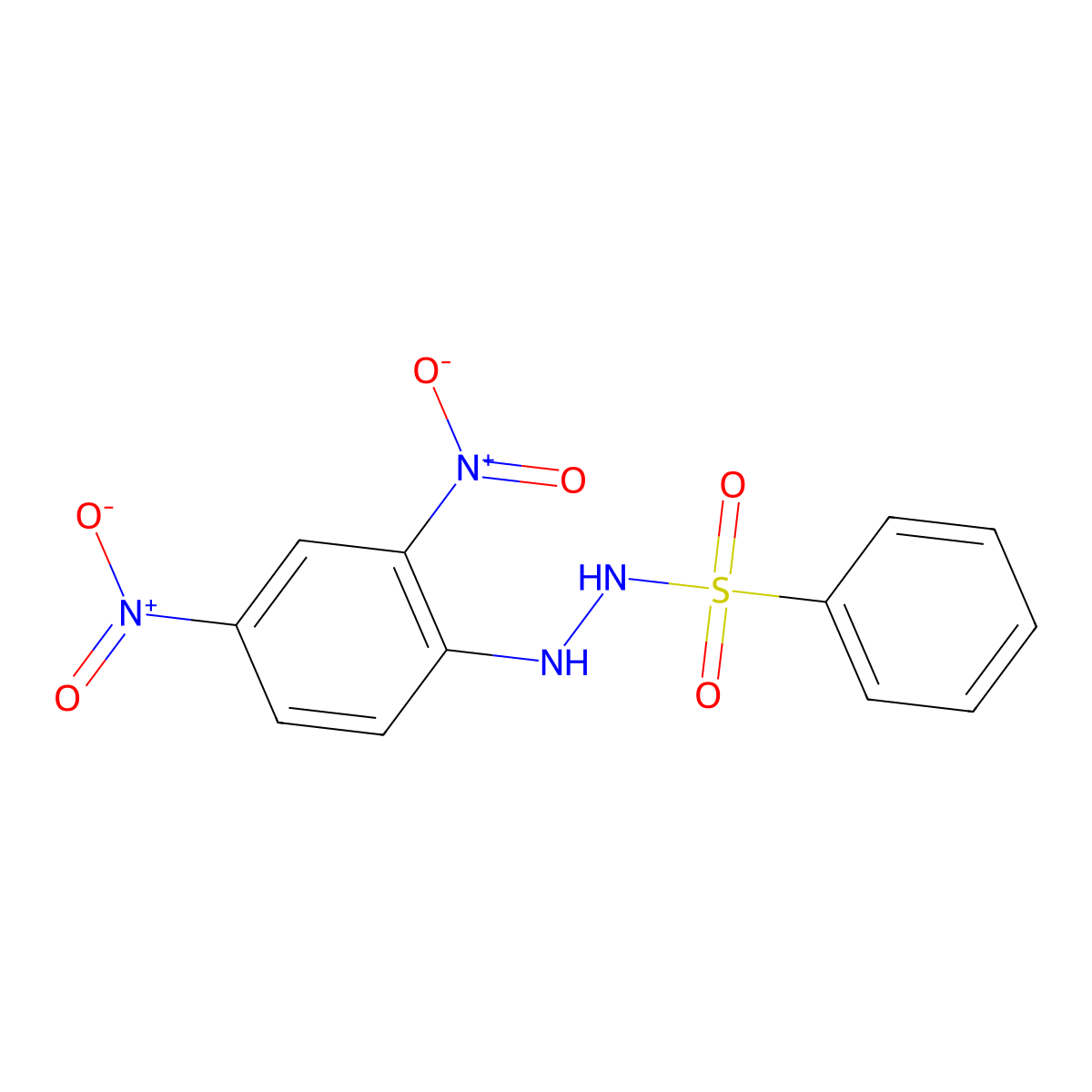 N'-(2,4-dinitrophenyl)benzenesulfonohydrazide molecular structure, CAS 37049-86-8
