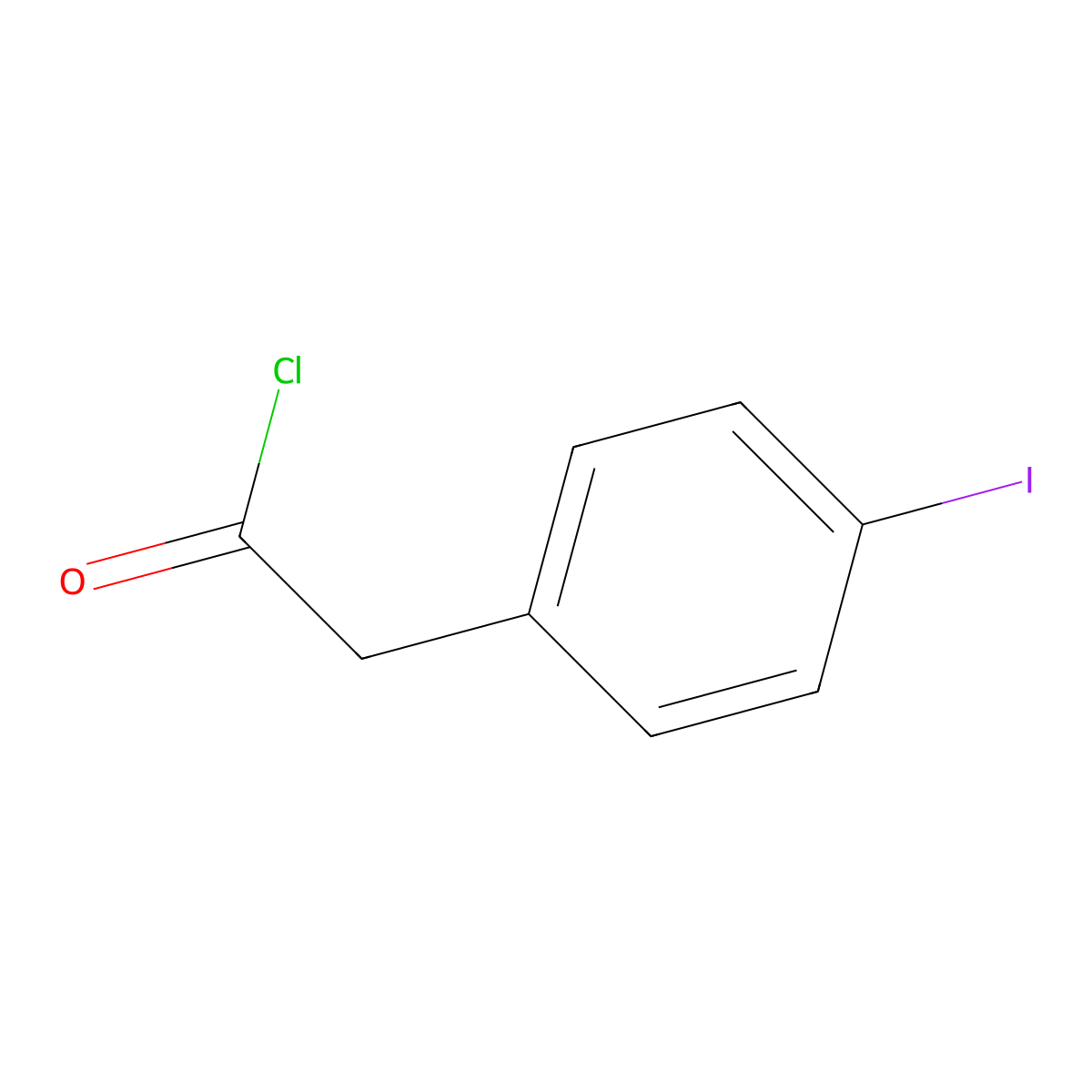 (4-Iodophenyl)acetyl choride molecular structure, CAS 37051-38-0