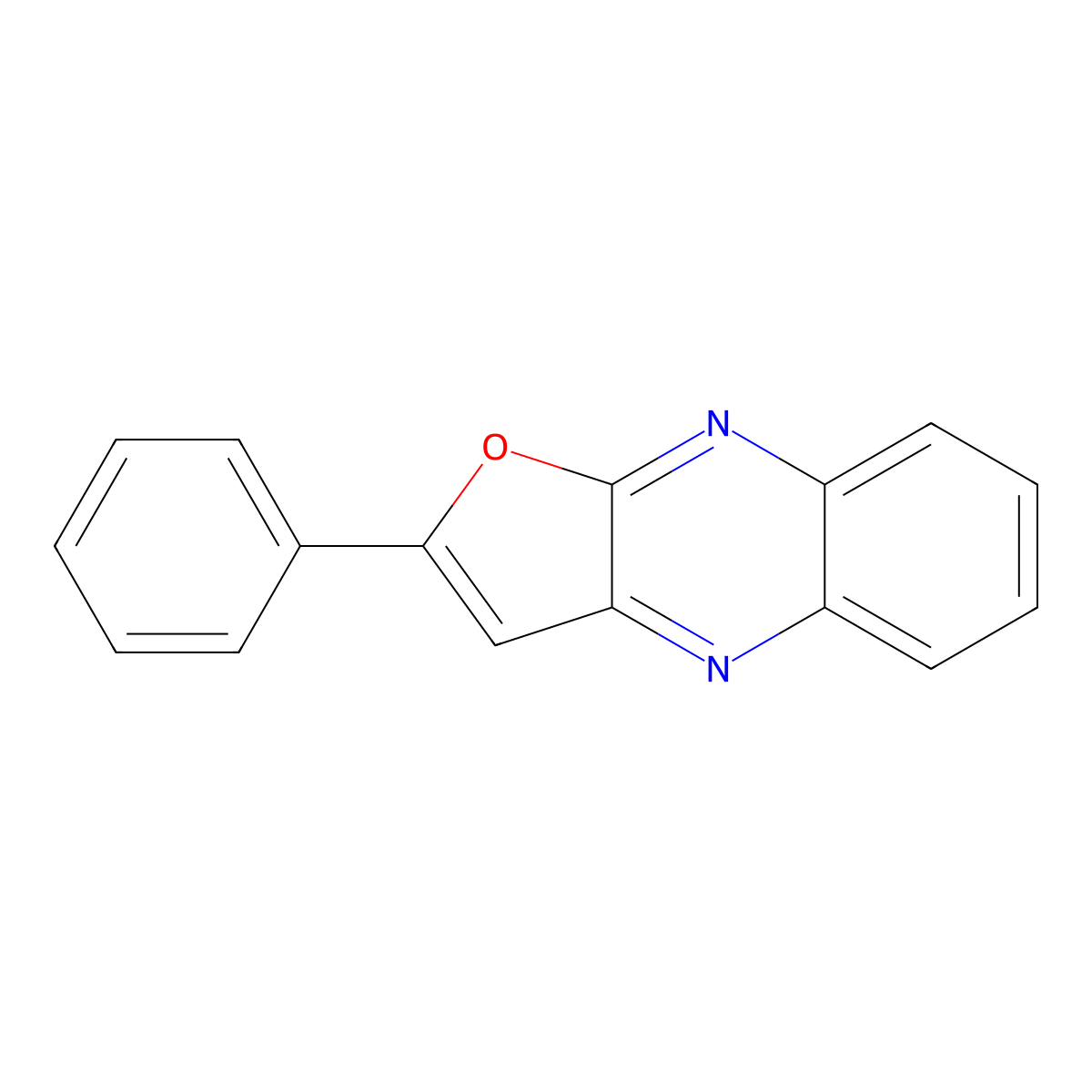 2-Phenylfuro[2,3-b]quinoxaline molecular structure, CAS 37052-98-5