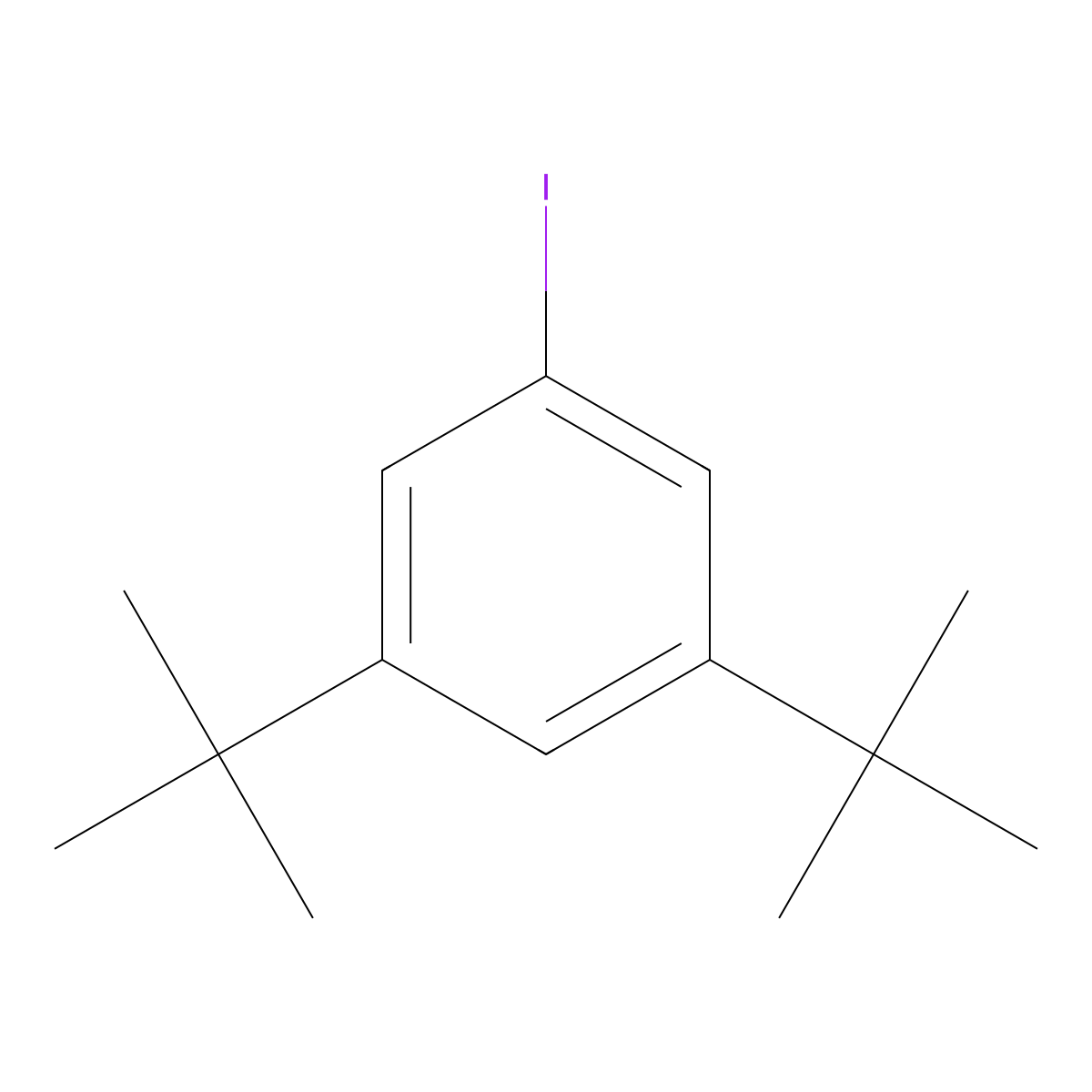 1,3-Di-tert-butyl-5-iodobenzene molecular structure, CAS 37055-53-1