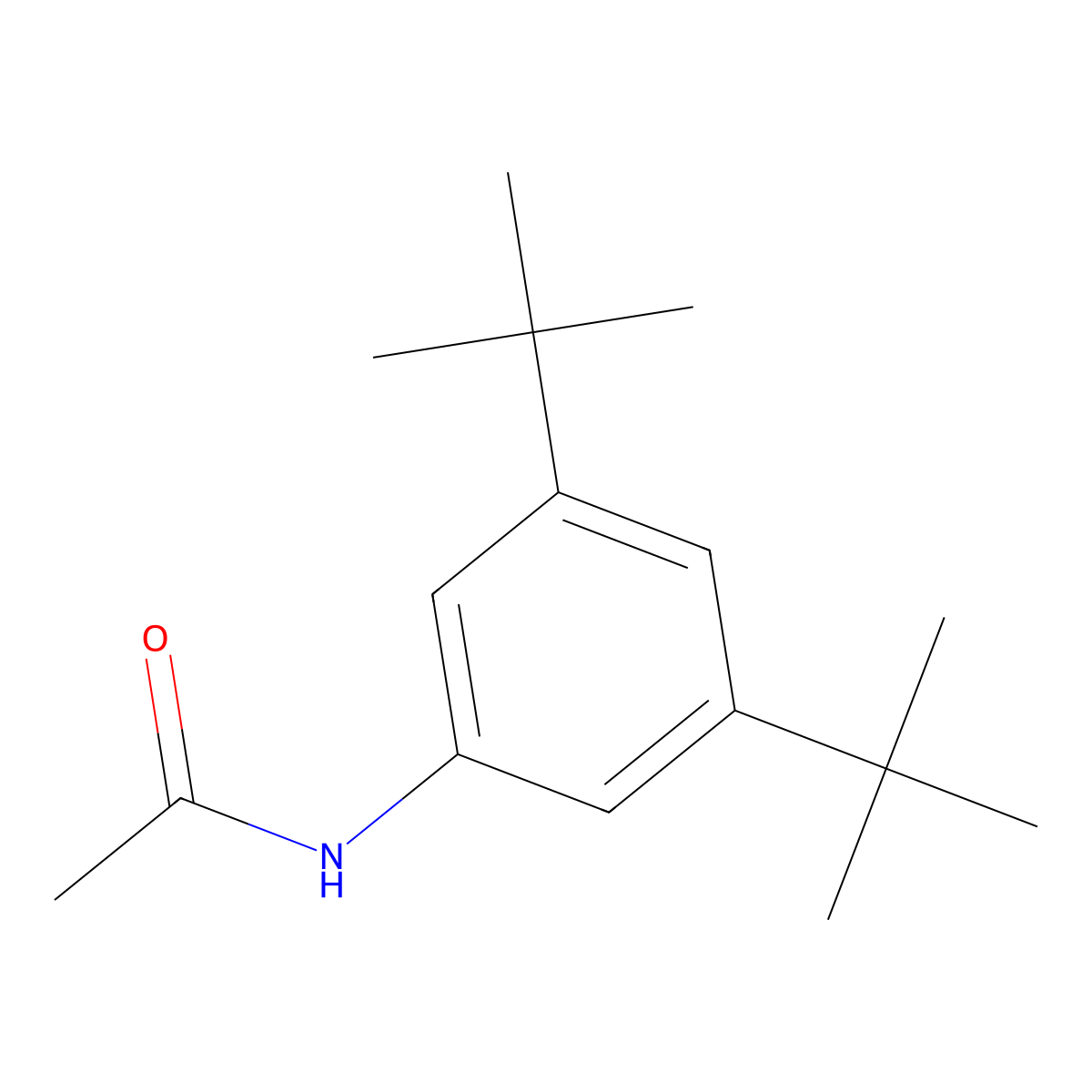 N-(3,5-Ditert-butylphenyl)acetamide molecular structure, CAS 37055-54-2