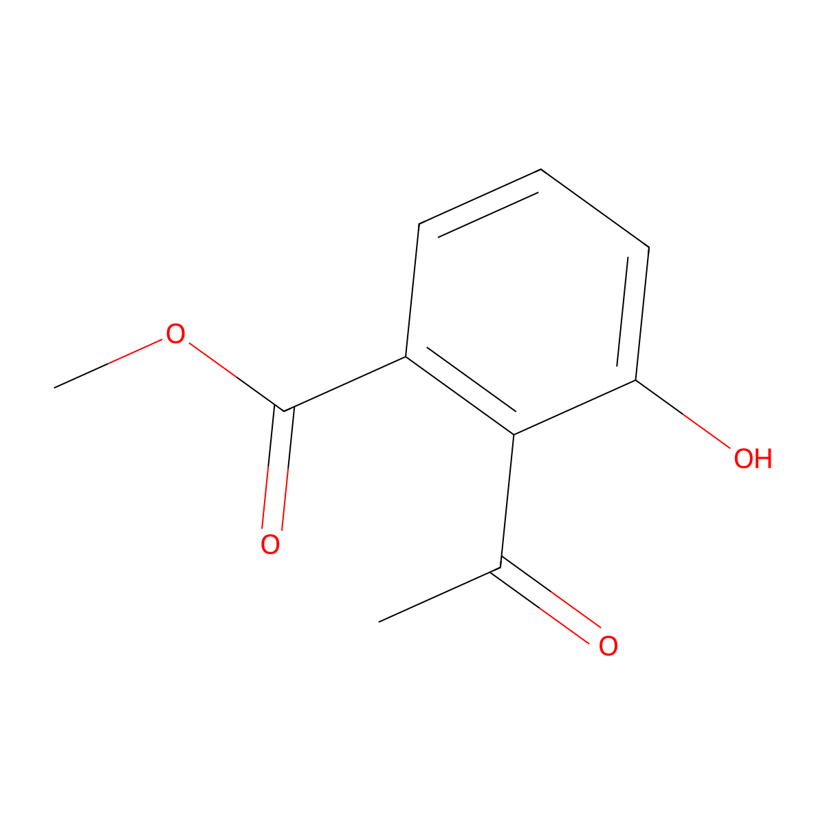Methyl 2-acetyl-3-hydroxybenzoate molecular structure, CAS 370553-41-6