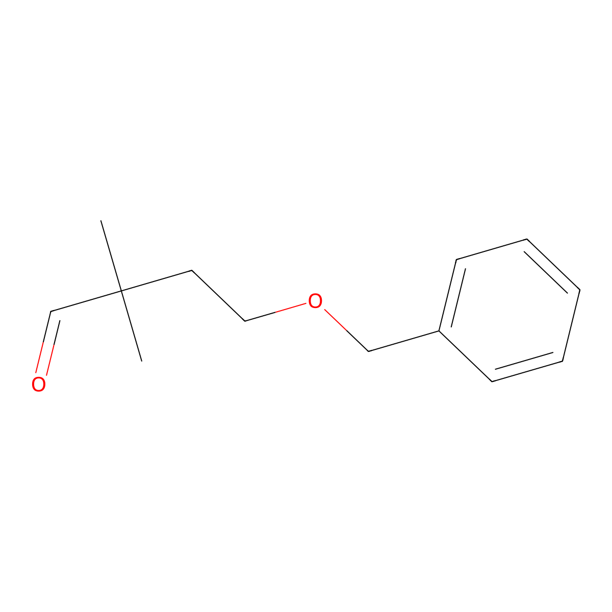 4-(Benzyloxy)-2,2-dimethylbutanal molecular structure, CAS 370555-60-5