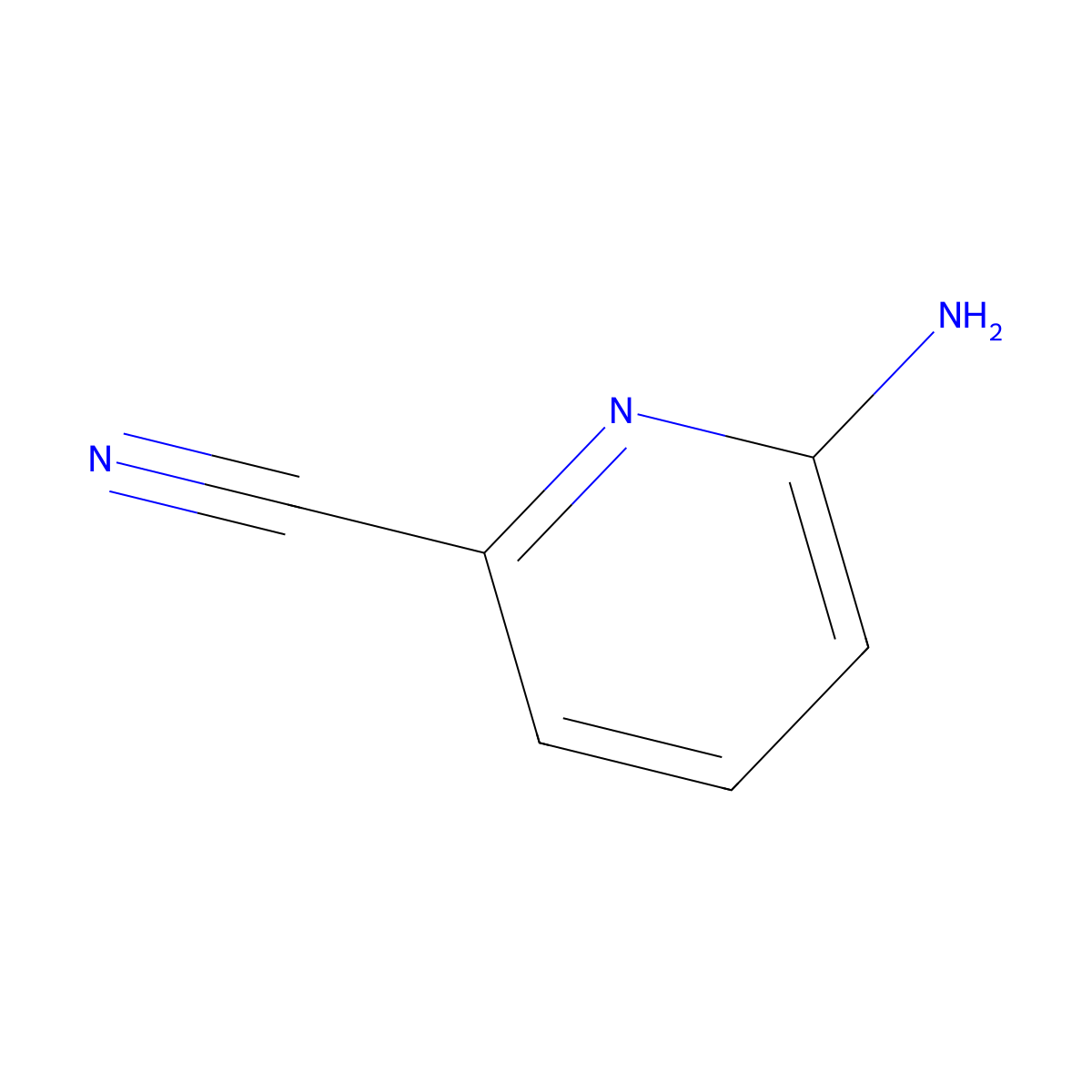 6-Aminopyridine-2-carbonitrile molecular structure, CAS 370556-44-8