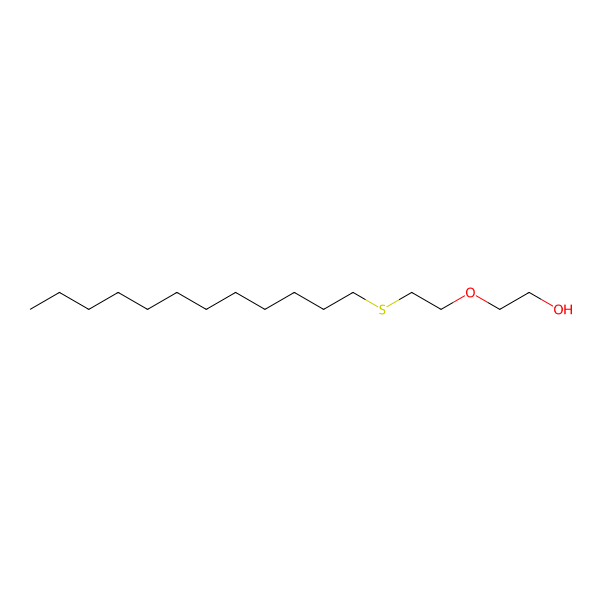 2-(2-Dodecylsulfanylethoxy)ethanol molecular structure, CAS 37056-24-9