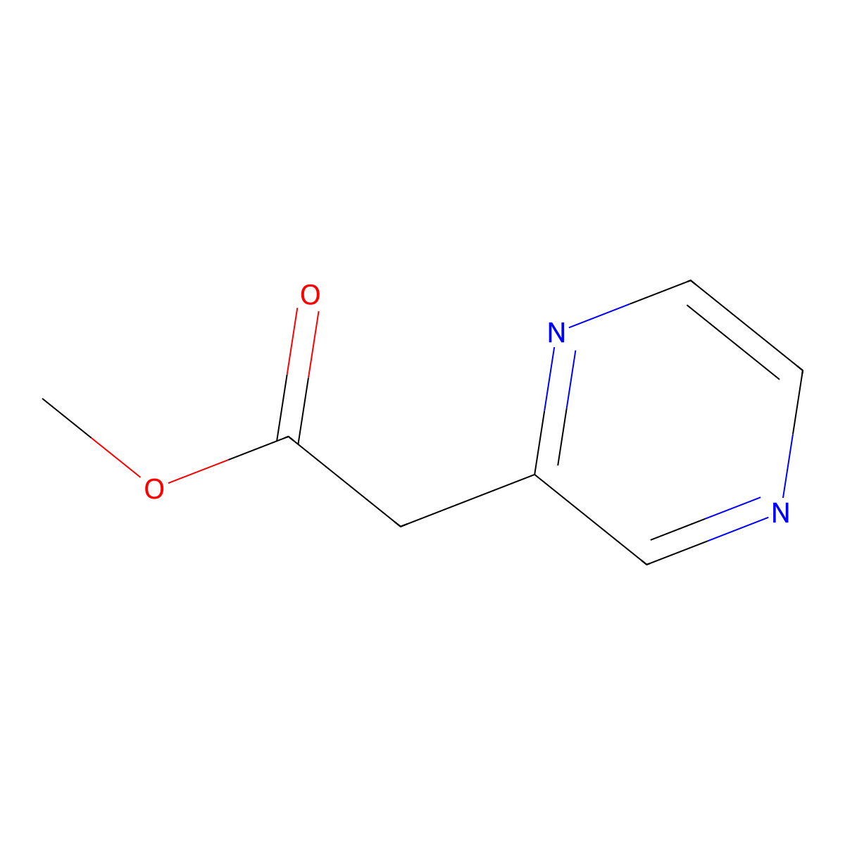 Methyl 2-pyrazineacetate molecular structure, CAS 370562-35-9