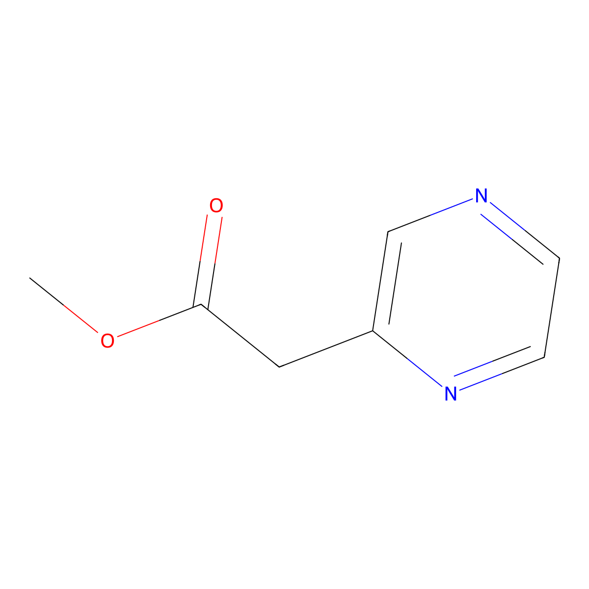 Methyl 2-pyrazineacetate molecular structure, CAS 370562-35-9