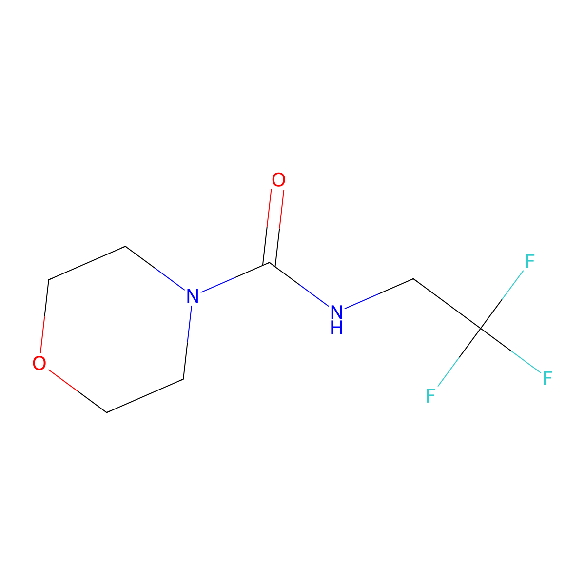N-(2,2,2-trifluoroethyl)morpholine-4-carboxamide molecular structure, CAS 370572-15-9
